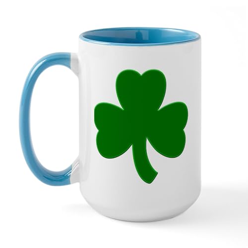 White/Blue Inside - Shamrock Ver6 Large Mug