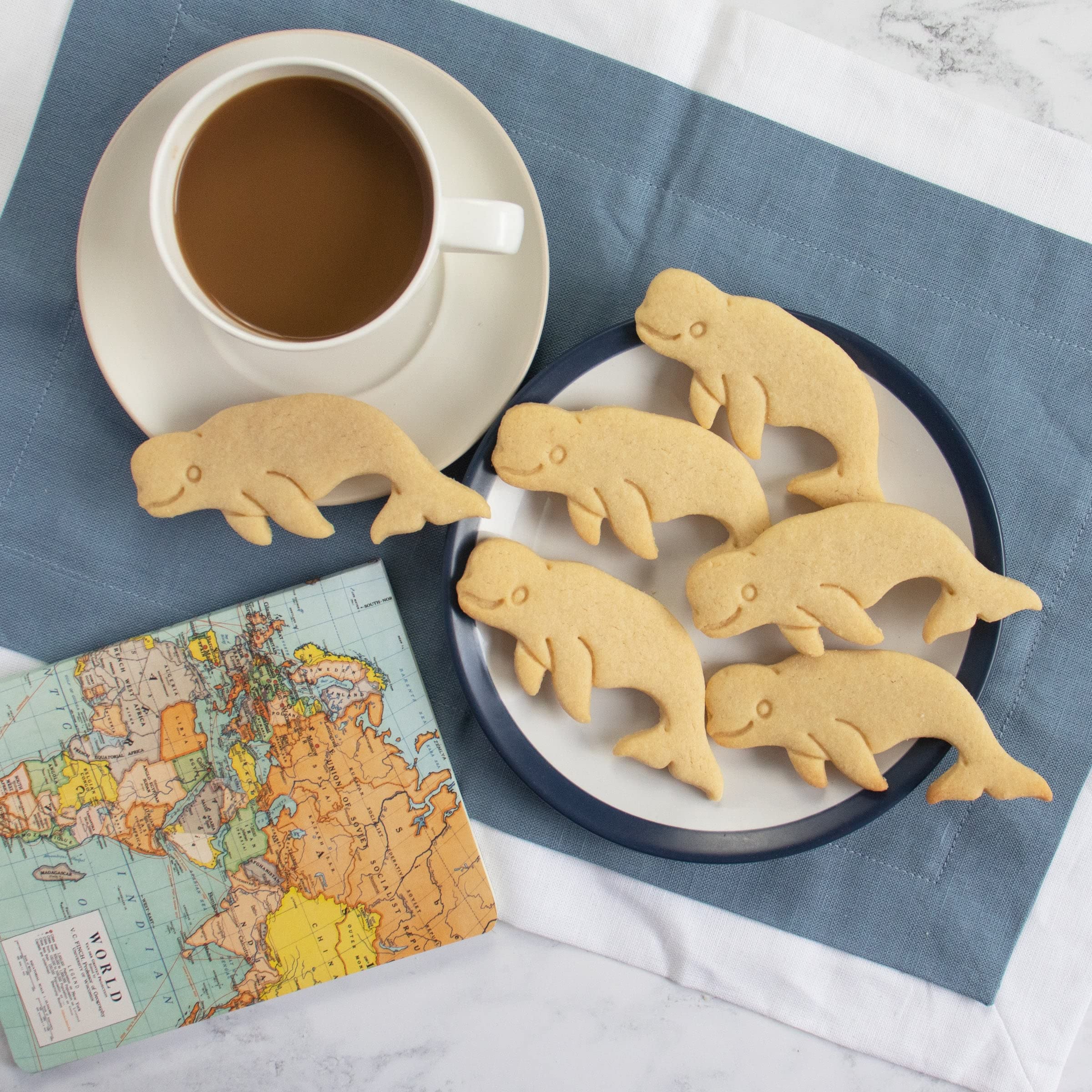 Premium Beluga Whale Cookie Cutter - Stainless Steel Baking Tool for Whale-Themed Cookies, Cakes & Pastries | Perfect for Birthday Parties, Baby Showers & Ocean-Themed Desserts
