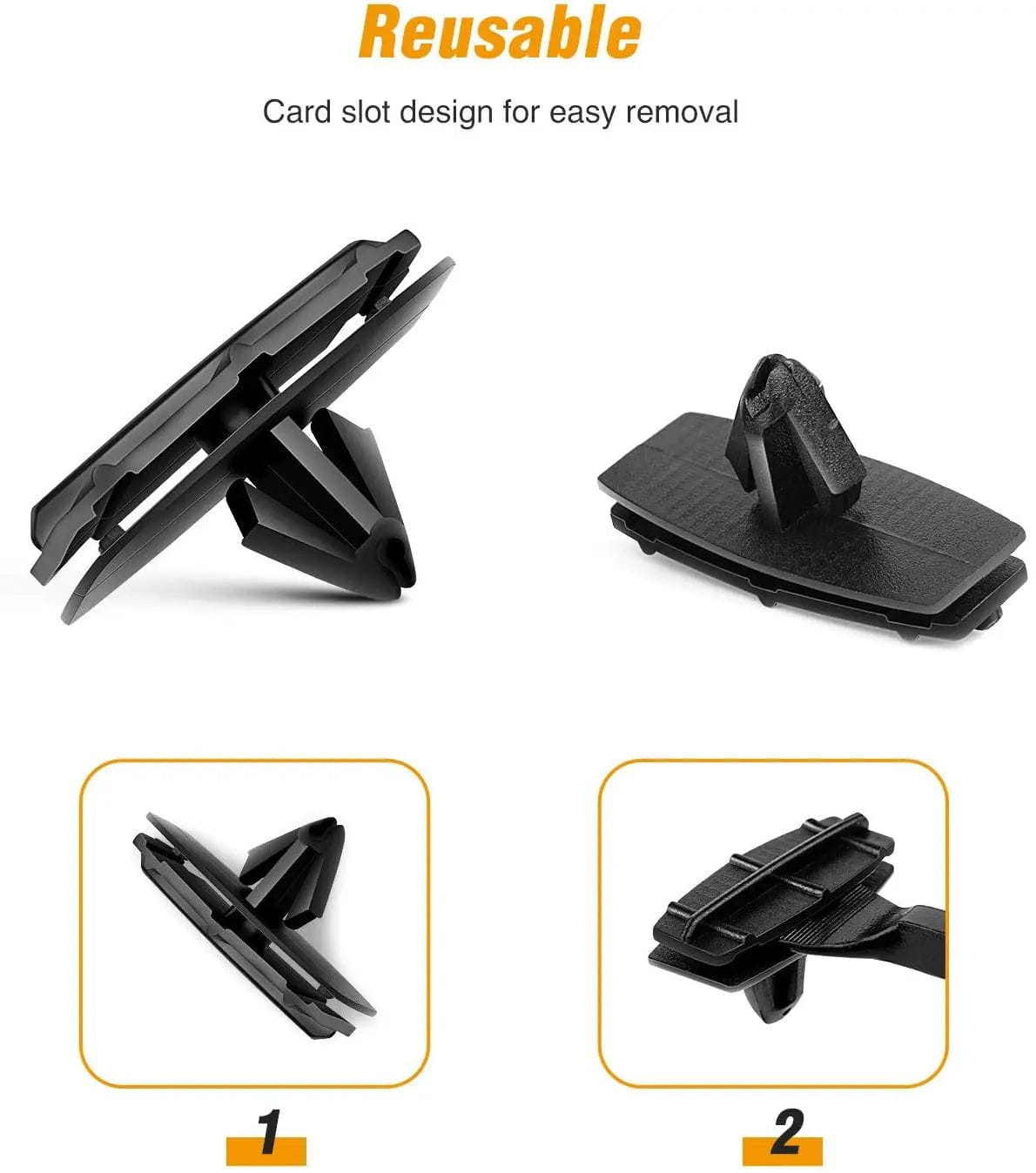 25 Pcs 37.6mm Head 12.6mm Hole Car Push Retainer Clips Kit - Compatible with Jeep Chrysler Dodge - Fastener Replacement for Door Panels, Bumpers & Interior Trim