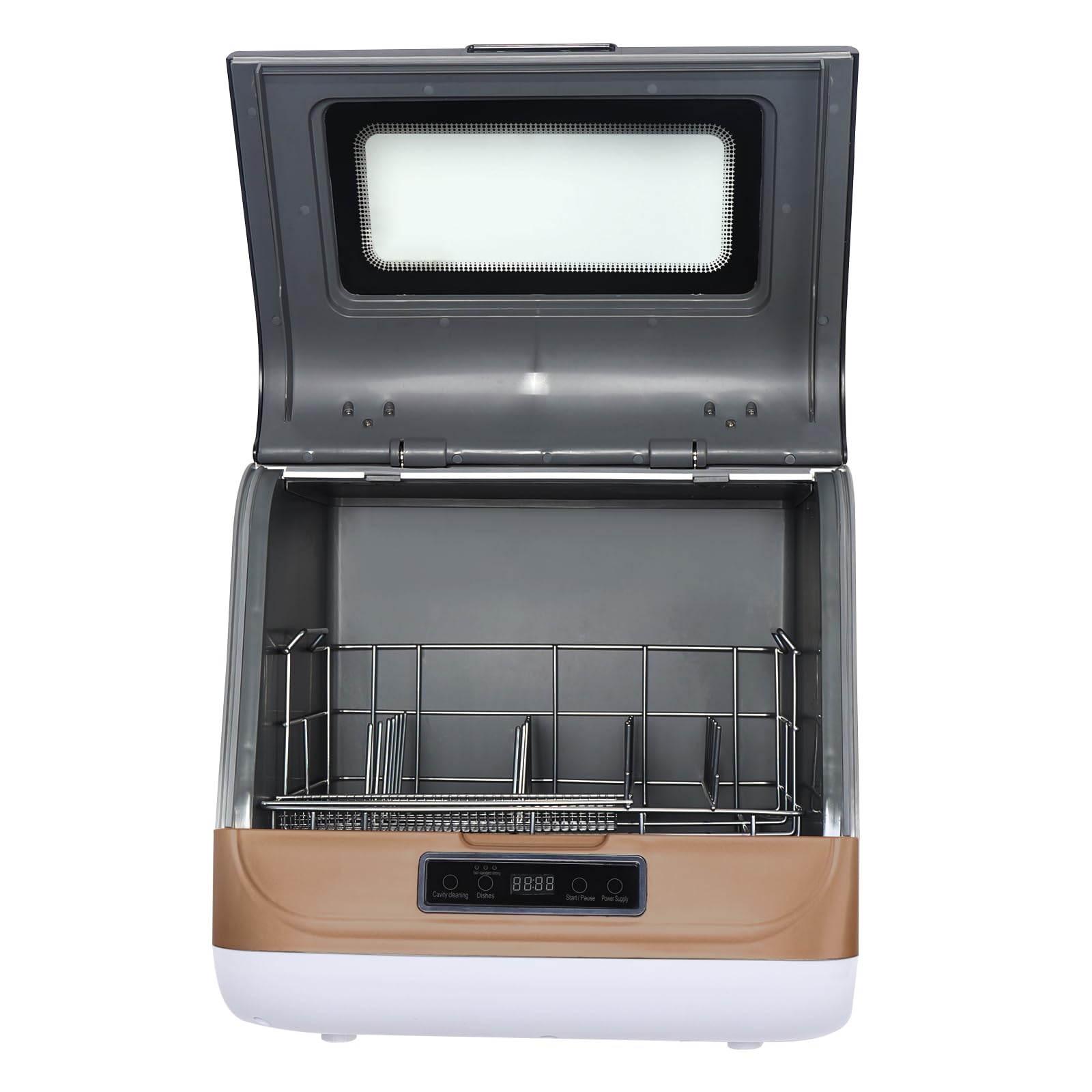 1200W Portable Countertop Dishwasher with 5L Built-in Water Tank | Compact Mini Dishwasher for Apartments, RVs & Small Spaces | 360° Streak-Free Deep Cleaning | Energy Efficient & Quiet Operation | Perfect for Kitchen, Dorm, Office or Camping Use