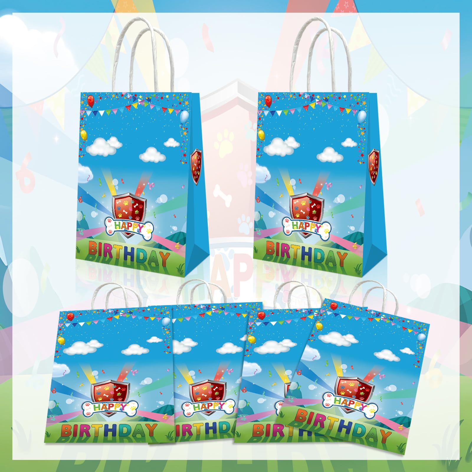 20-Piece Dog-Themed Party Decorations Kit - Includes Birthday Party Supplies, Gift Bags & Candy Bags for Kids (Boys & Girls) - Perfect for Dog Birthday Parties, Themed Events & Classroom Celebrations