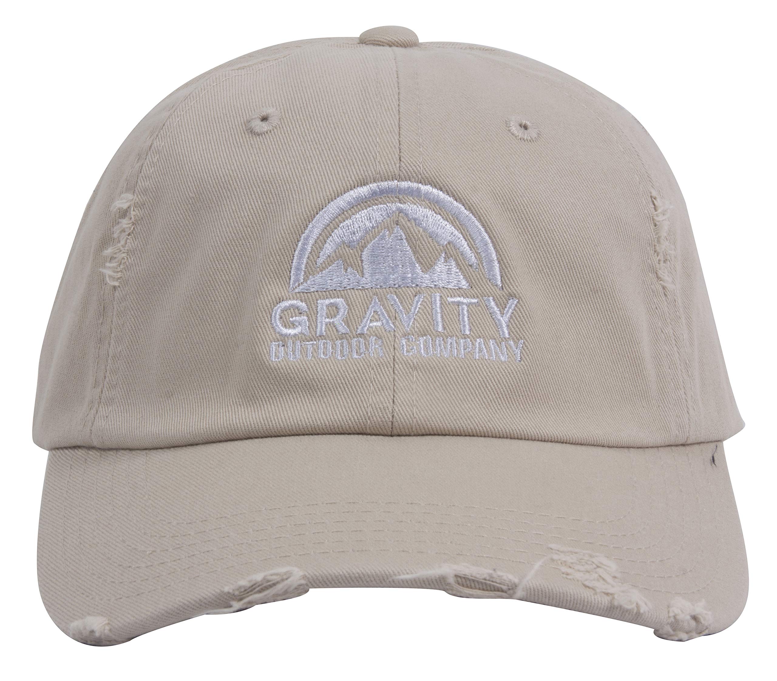 Gravity Outdoor Co. Distressed Adjustable Baseball Cap - Perfect for Hiking, Camping, and Outdoor Adventures