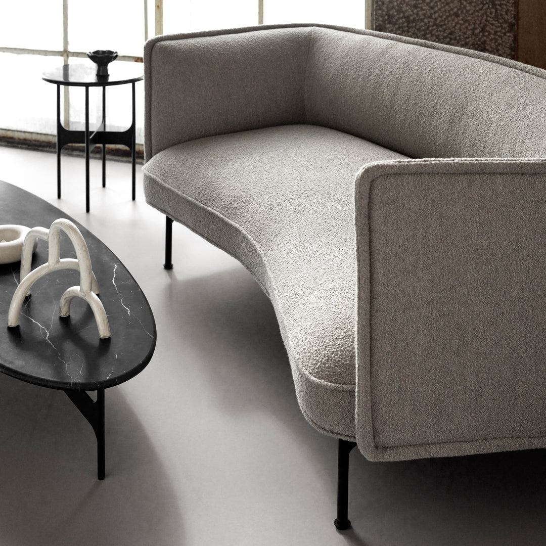 Floema Modern Oval Coffee Table - Stylish Living Room Center Table for Small Spaces, Home Decor & Furniture - Perfect for Apartments, Lounges, and Cozy Living Areas
