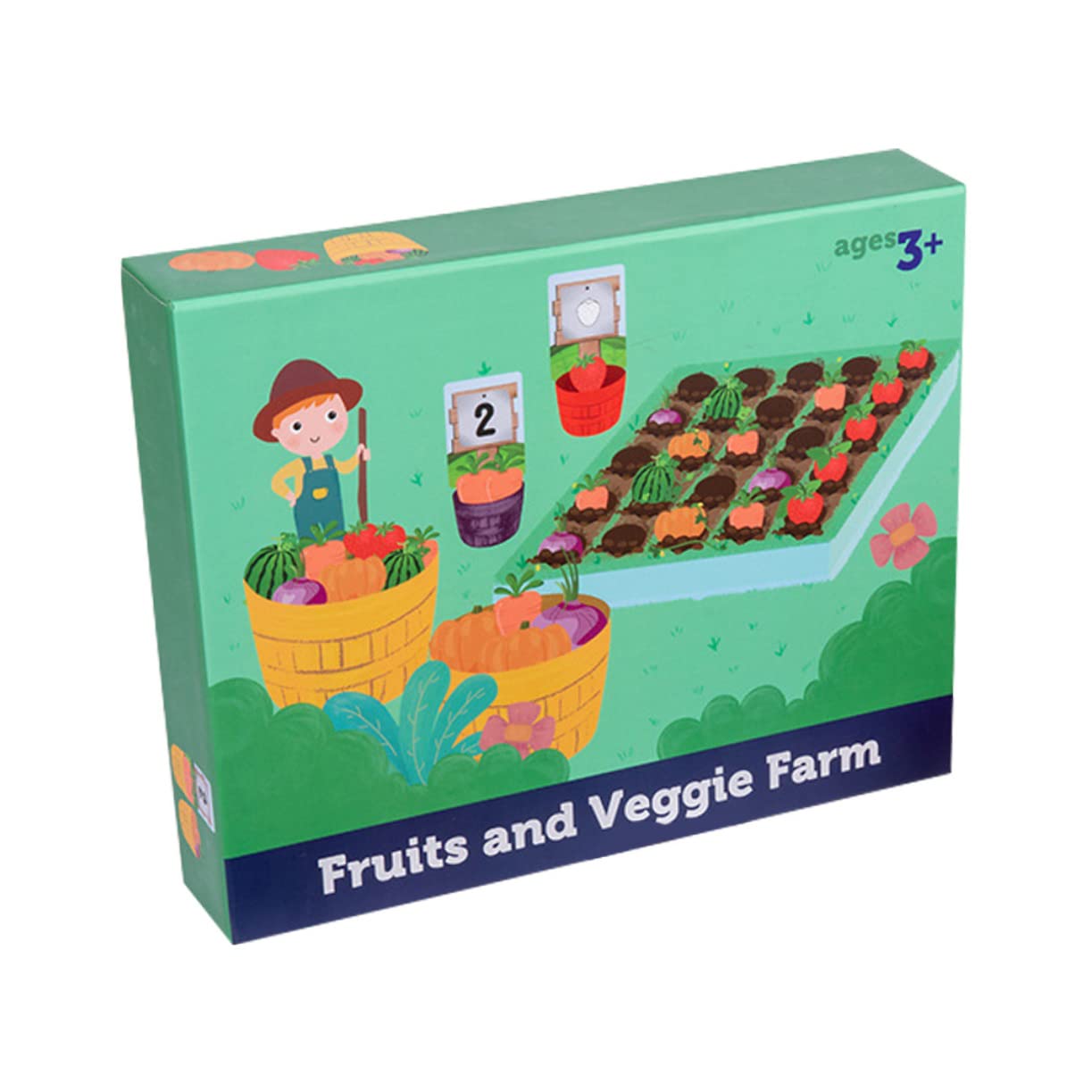 ORFOFE Wooden Sorting & Stacking Toy Set - Colorful Farm Animal & Fruit Puzzle for Toddlers, Kids Educational Learning Game - Perfect for Preschool Montessori Activities & Early Childhood Development