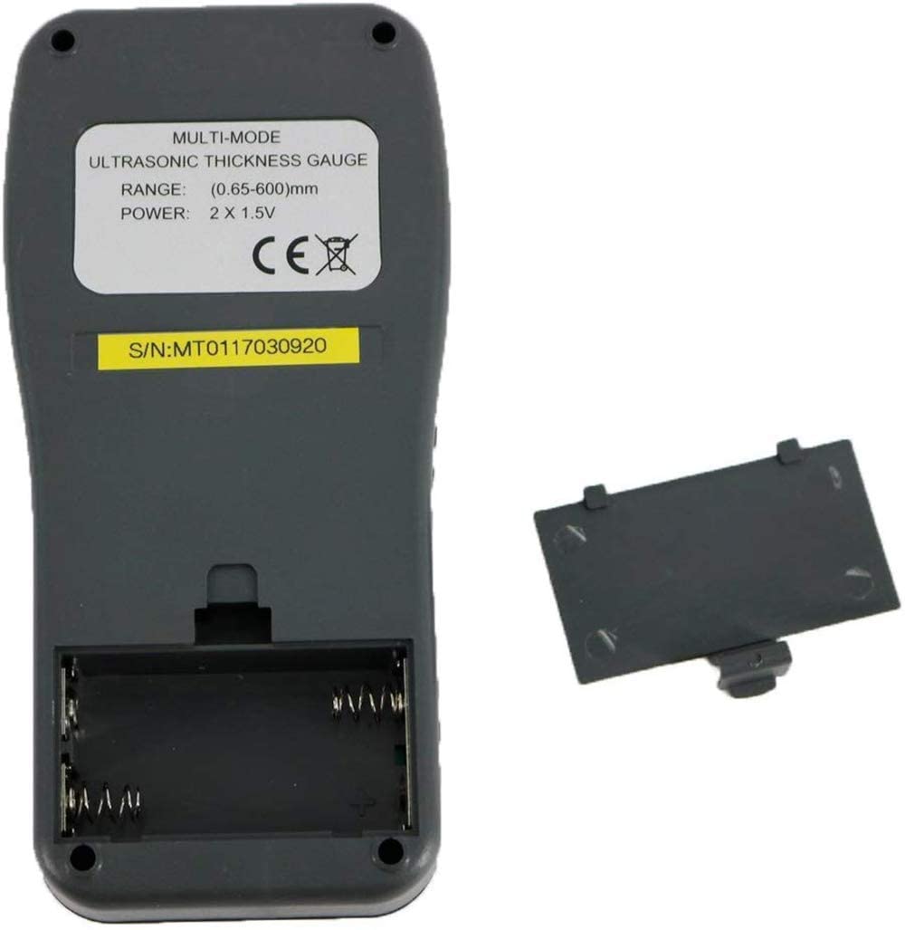Digital Ultrasonic Thickness Gauge 0.65-600mm (0.025-23.62in) for Steel, Aluminum, Copper - Paint Through Measurement, Pulse Echo Mode - Ideal for Metal Inspection, Welding & Corrosion Testing