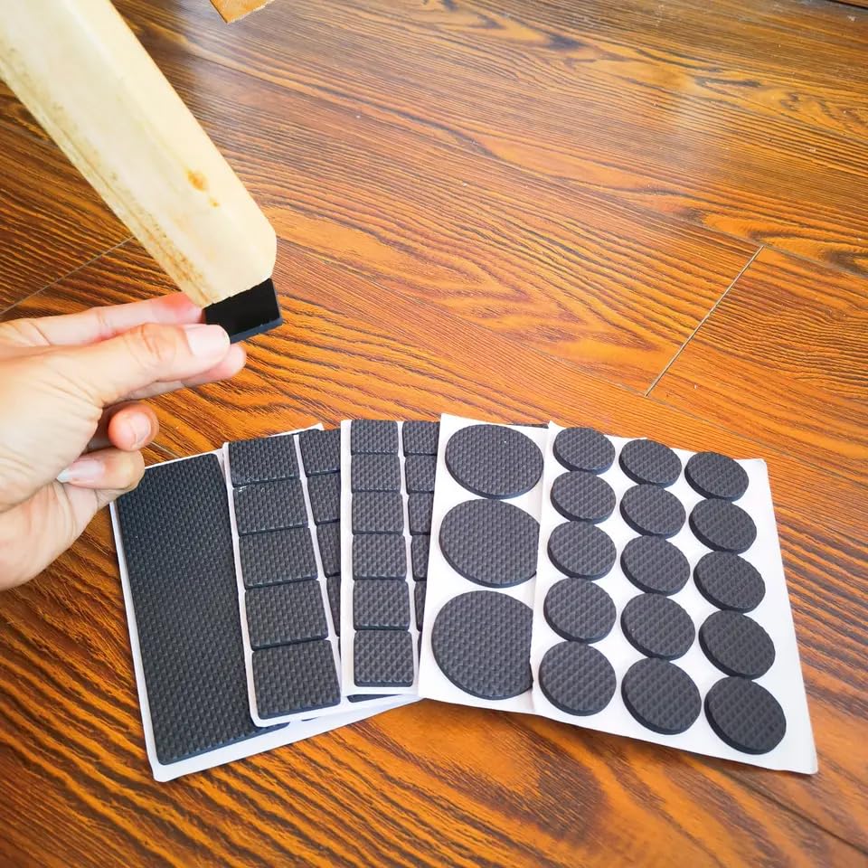 VOLO Non-Slip Self-Adhesive Square Felt Pads - 32 Pack Black Furniture Floor Protectors for Chairs, Sofas & Tables - Noise Reduction, Scratch Prevention & Surface Protection (Ideal for Hardwood Floors & Tile)
