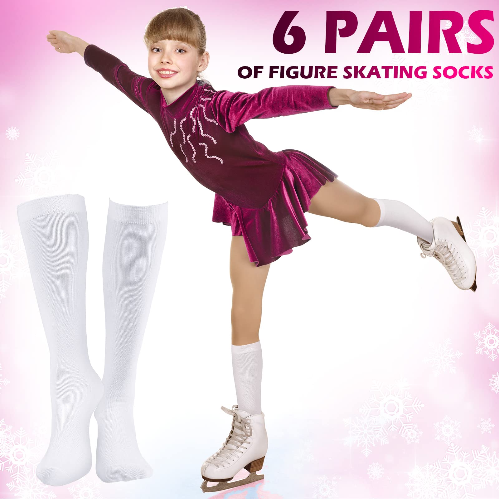 **Giegxin 6 Pairs Women's Cotton Compression Socks for Roller Skating, Sports & Fitness – Breathable & Supportive for Women, Girls & Youth**    *(Perfect for Roller Skating, Running, Gym Workouts & Everyday Comfort!)*