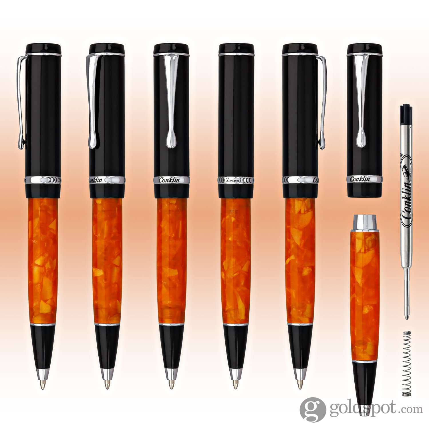 Conklin Duragraph Ballpoint Pen - Orange Nights Finish - Premium Writing Instrument for Business, Gifts & Everyday Use