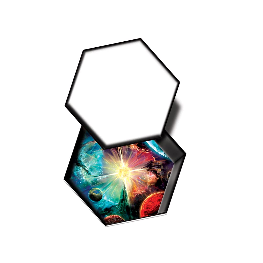 Hexagon Planet Temporary Tattoos - Waterproof Fake Tattoos for Kids & Adults - Fun Body Art for Parties, Festivals & Cosplay