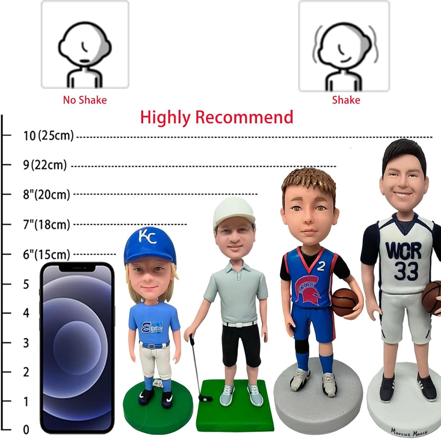 Custom Bobblehead Dolls Drummers - Personalized Drumming Bobblehead Figurines - Unique Gift for Drummers, Birthday & Music Lovers | Perfect for Band Memorabilia, Office Decor & Music Enthusiast Collections