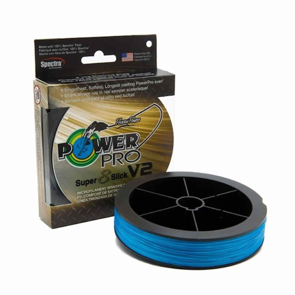 **POWER PRO 31500151500A SSV2 Super Strong Braided Fishing Line - 15 lb Test, 1500 Yards, Blue - Ideal for Saltwater & Freshwater Fishing, Trolling, and Casting**