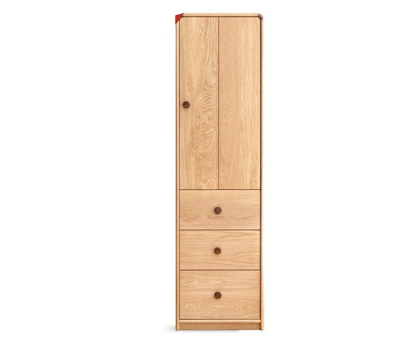 Solid Oak Wood Kids Wardrobe - Durable & Stylish Children's Closet Organizer for Bedroom, Nursery, or Playroom Storage