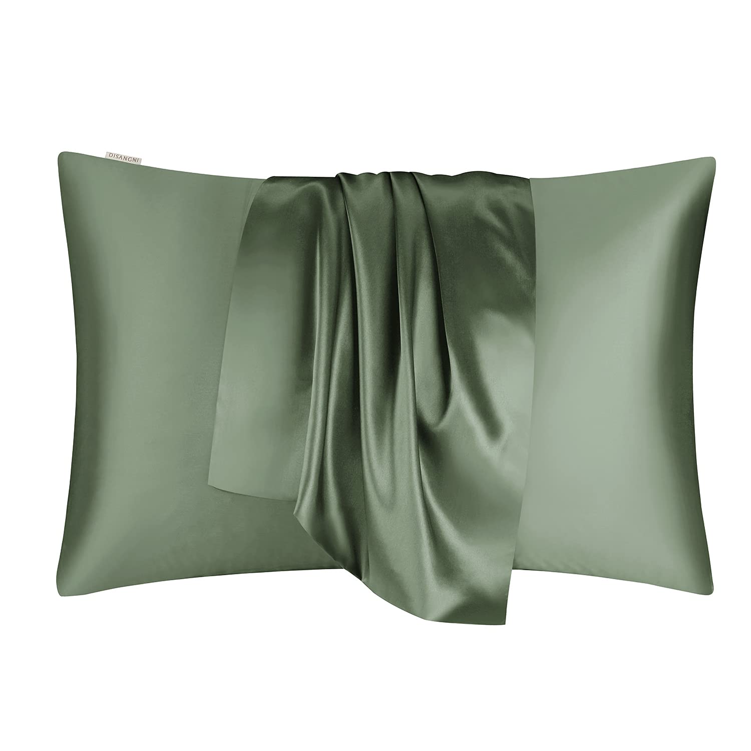 DISANGNI 100% Pure Mulberry Silk Pillowcase Set - 2 Pack Queen Size (20