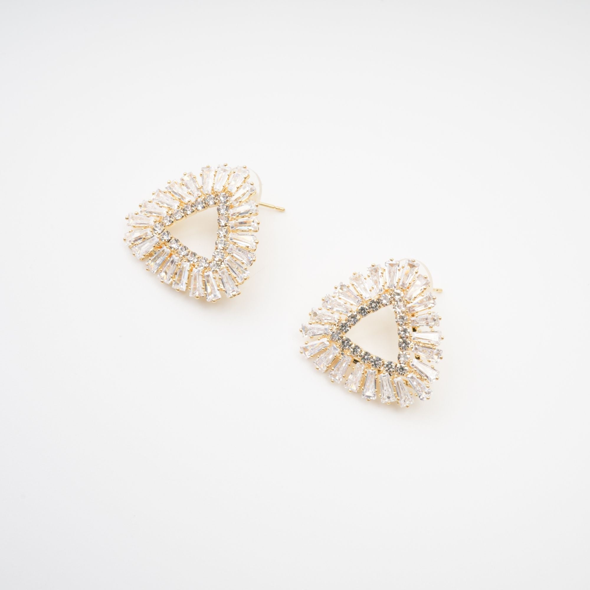 Elegant Aurore Triangle Crystal Embellished Earrings for Women – Perfect for Parties, Weddings & Special Occasions