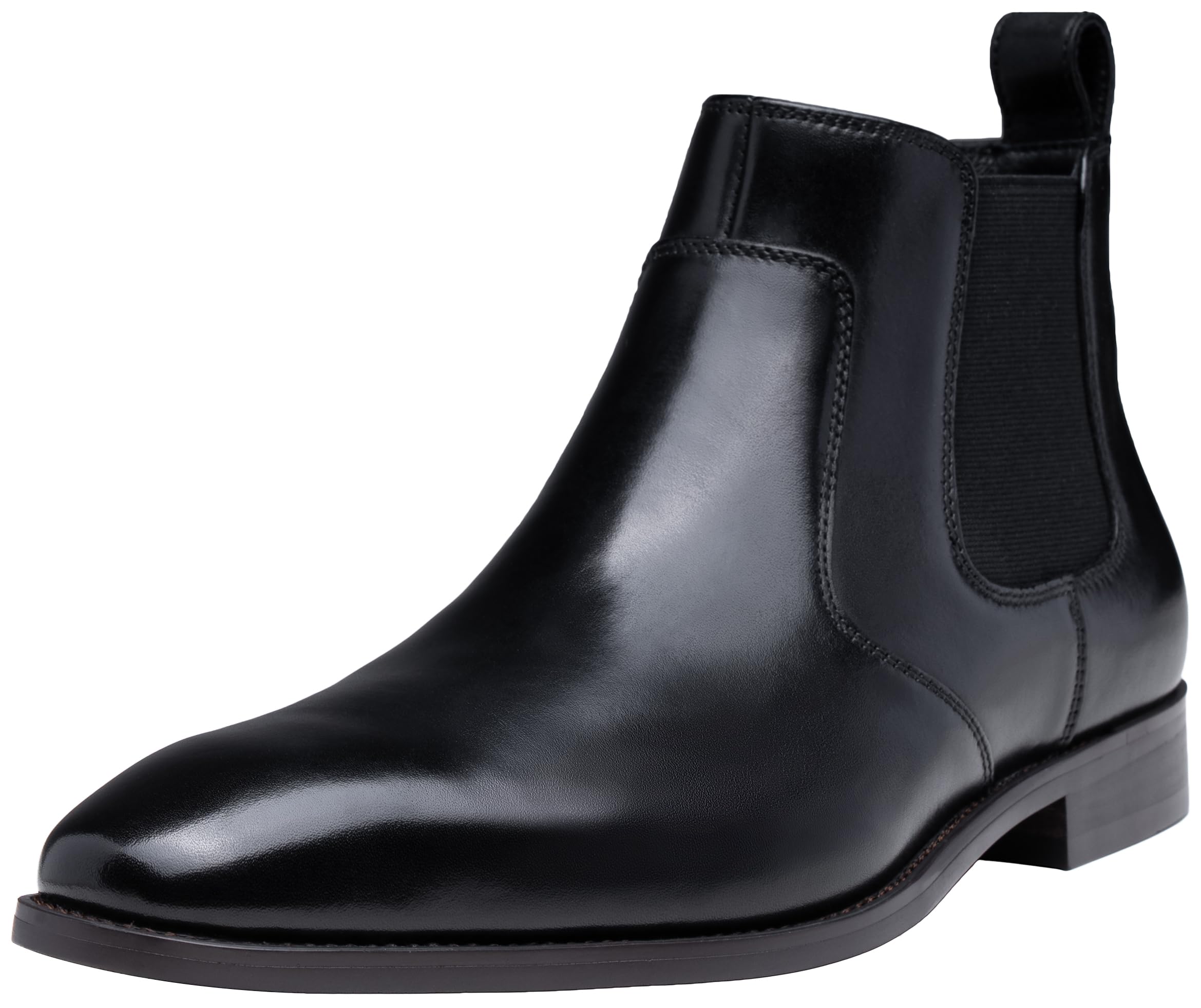 Premium Men's Chelsea Boots - Polished Leather Ankle Dress Boots | Classic Retro Slip-On Design for Business & Casual Wear | Perfect for Office, Date Night & Fall Fashion