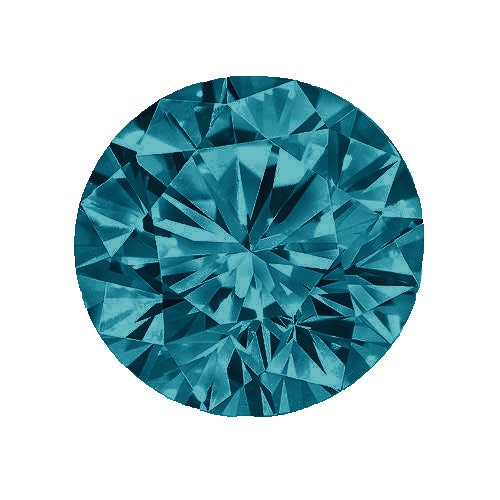 Wholesale Natural 0.5ct Blue Diamond - 5mm Round Cut Loose Stone - I2 Clarity Z+ Fancy Color - April Birthstone for Jewelry Making & Engagement Rings