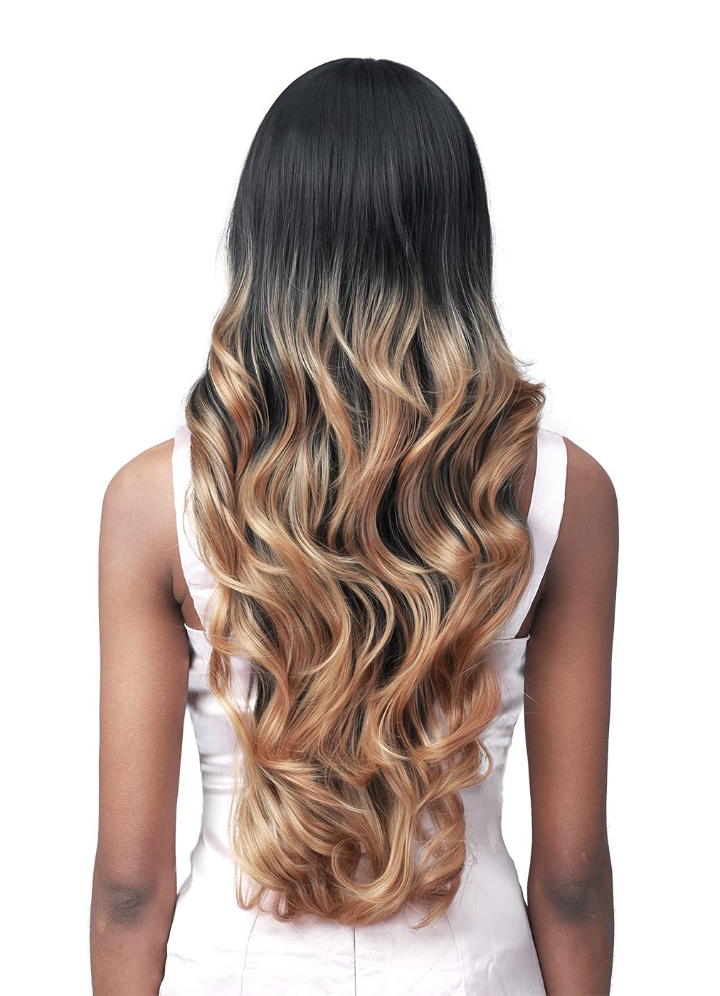 BOBBI BOSS 4.5 Inch HD Lace Front Long Curly Wigs for Black Women - MLF564 BAYLEE | Soft Wave Synthetic Hair Wigs with Baby Hair | Natural Looking Heat Resistant Wigs (Jet Black) | Perfect for Daily Wear, Cosplay, Parties & Special Occasions
