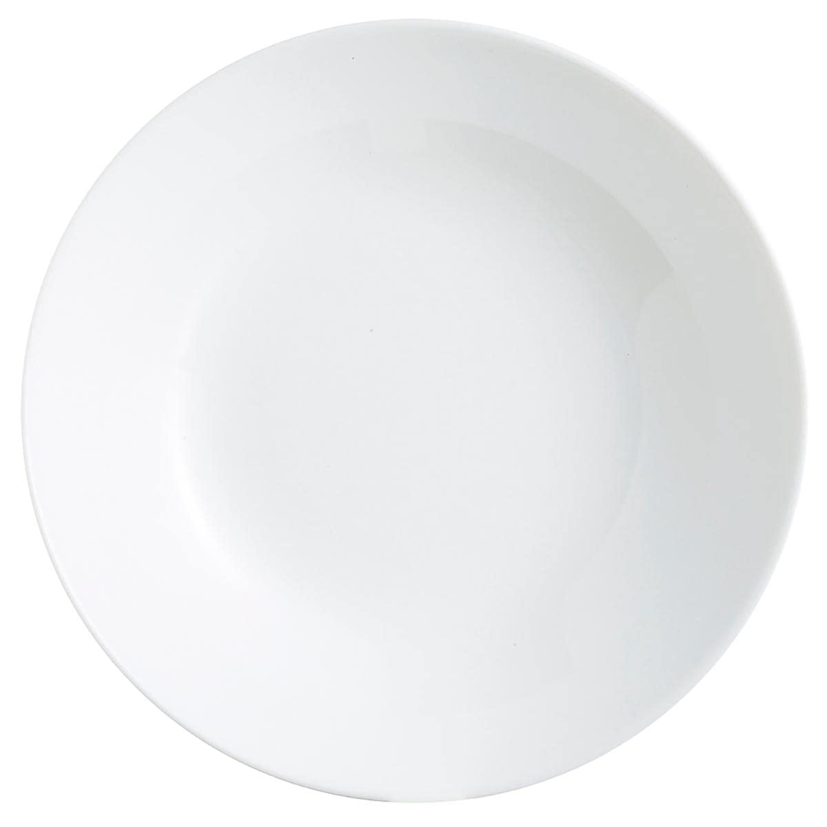 Premium 12-Piece White Opal Glass Soup Plate Set - 20cm Extra Sturdy Dinnerware for Everyday Meals, Restaurants & Elegant Dining