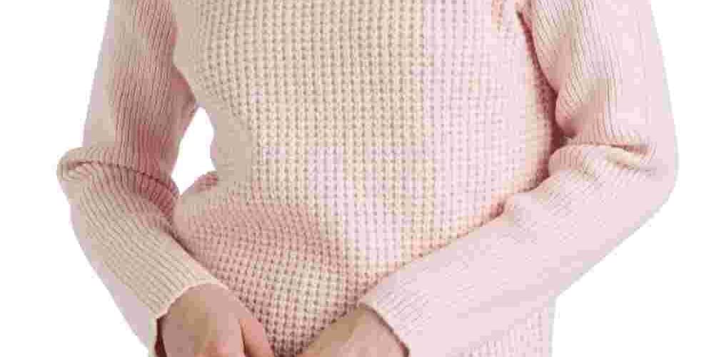 Lucky Brand Women's Crew Neck Waffle Knit Sweater - Soft Casual Long Sleeve Pullover, Chalk Pink, X-Large | Perfect for Fall & Winter Outfits, Office Wear & Cozy Weekends
