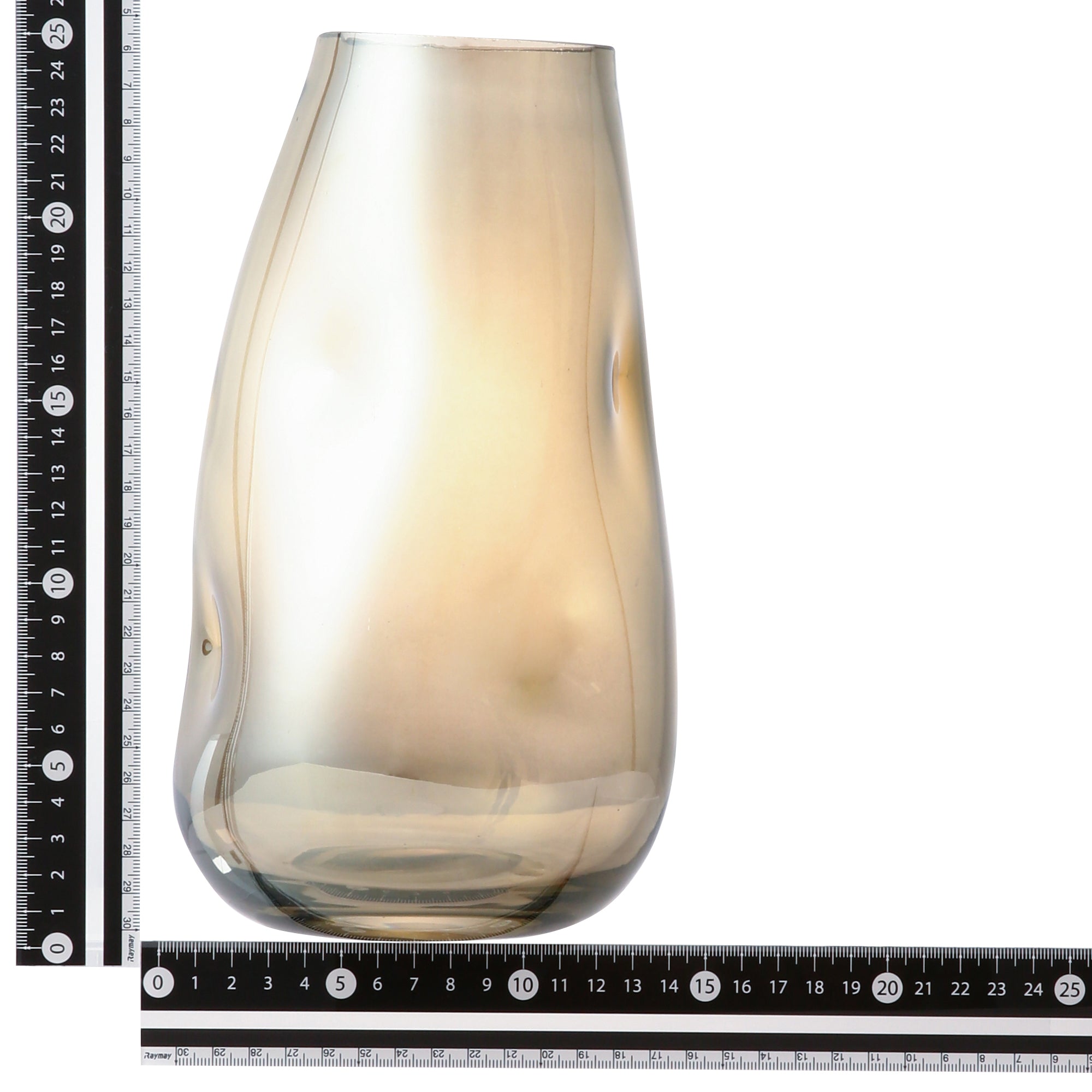 Handmade Irregular Glass Vase - Small Unique Decorative Vase for Home, Office, Wedding Centerpiece, Floral Arrangement & Modern Interior Decor
