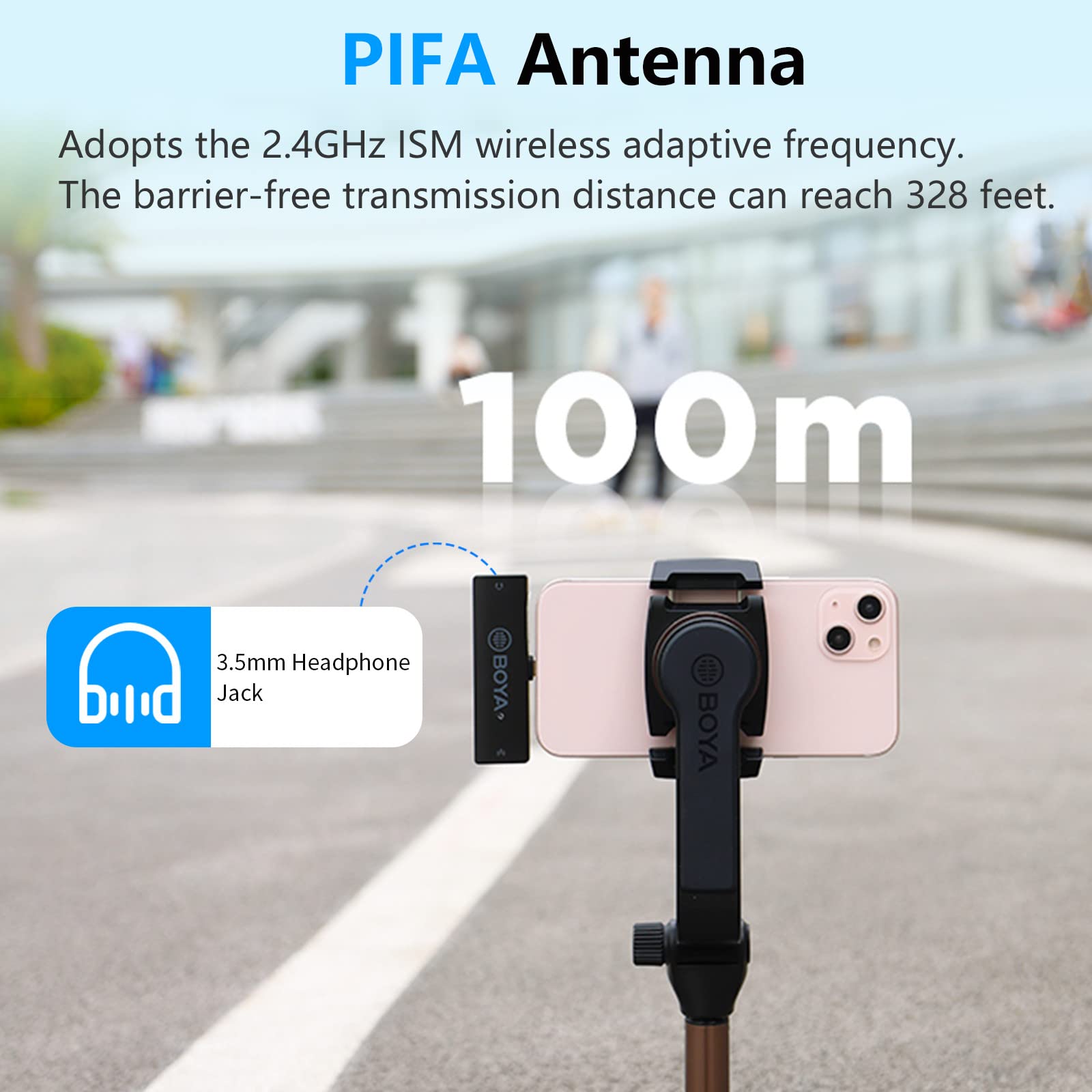 BOYA XM6-S4 2.4GHz Wireless Lavalier Microphone for iPhone iPad - OLED Display, Built-in Mic for YouTube, TikTok Live Streaming, Video Recording, Vlogging - Perfect for Interviews, Podcasts & Online Classes