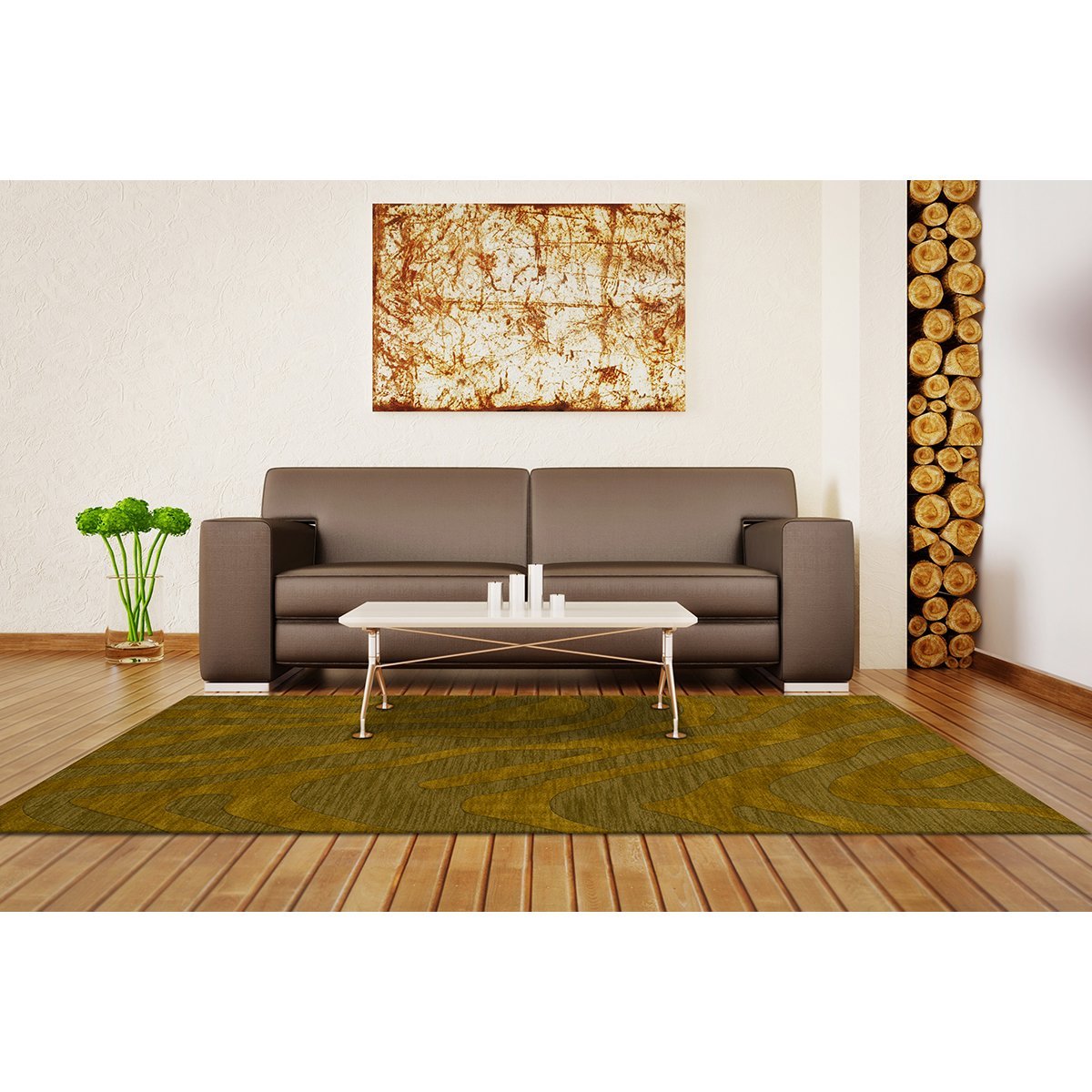 Dalyn Rugs Dover DV2 12' x 18' Area Rug in Avocado Green - Perfect for Living Room, Bedroom or Office Decor