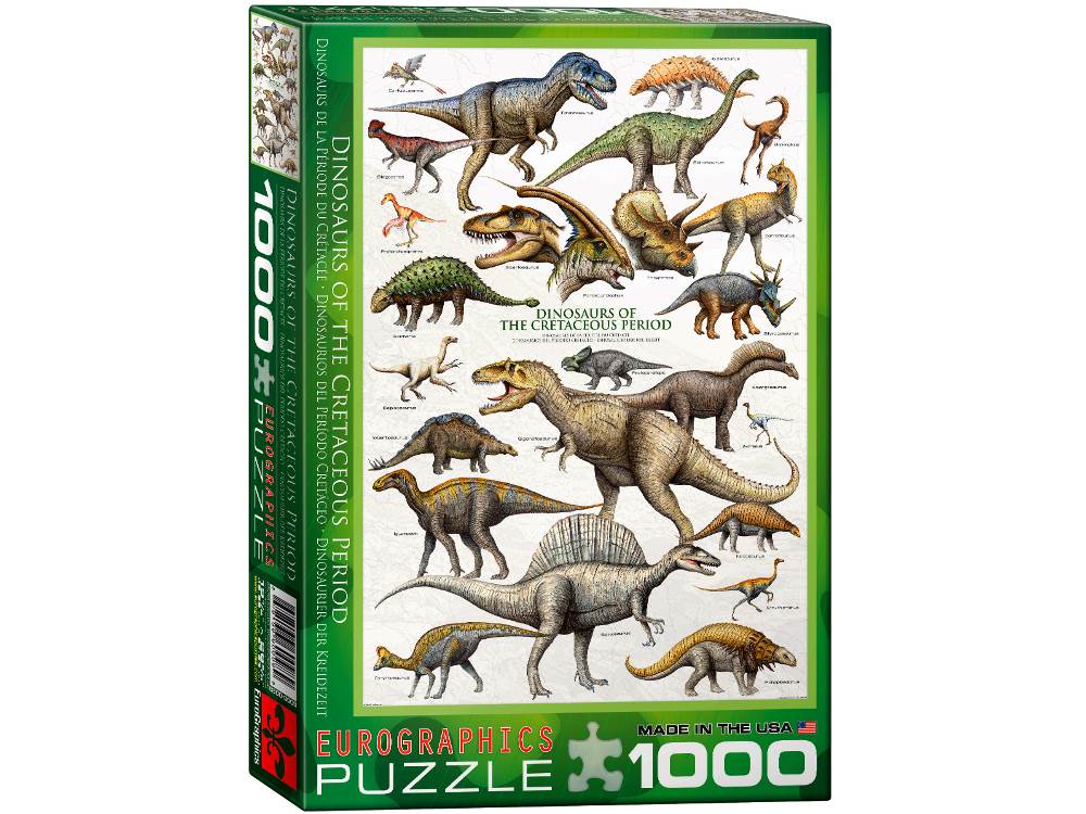 Eurographics 1000-Piece Jigsaw Puzzle - Dinosaurs of the Cretaceous Period - Educational Dinosaur Puzzle for Adults & Kids - Perfect for Family Game Night & STEM Learning Activities
