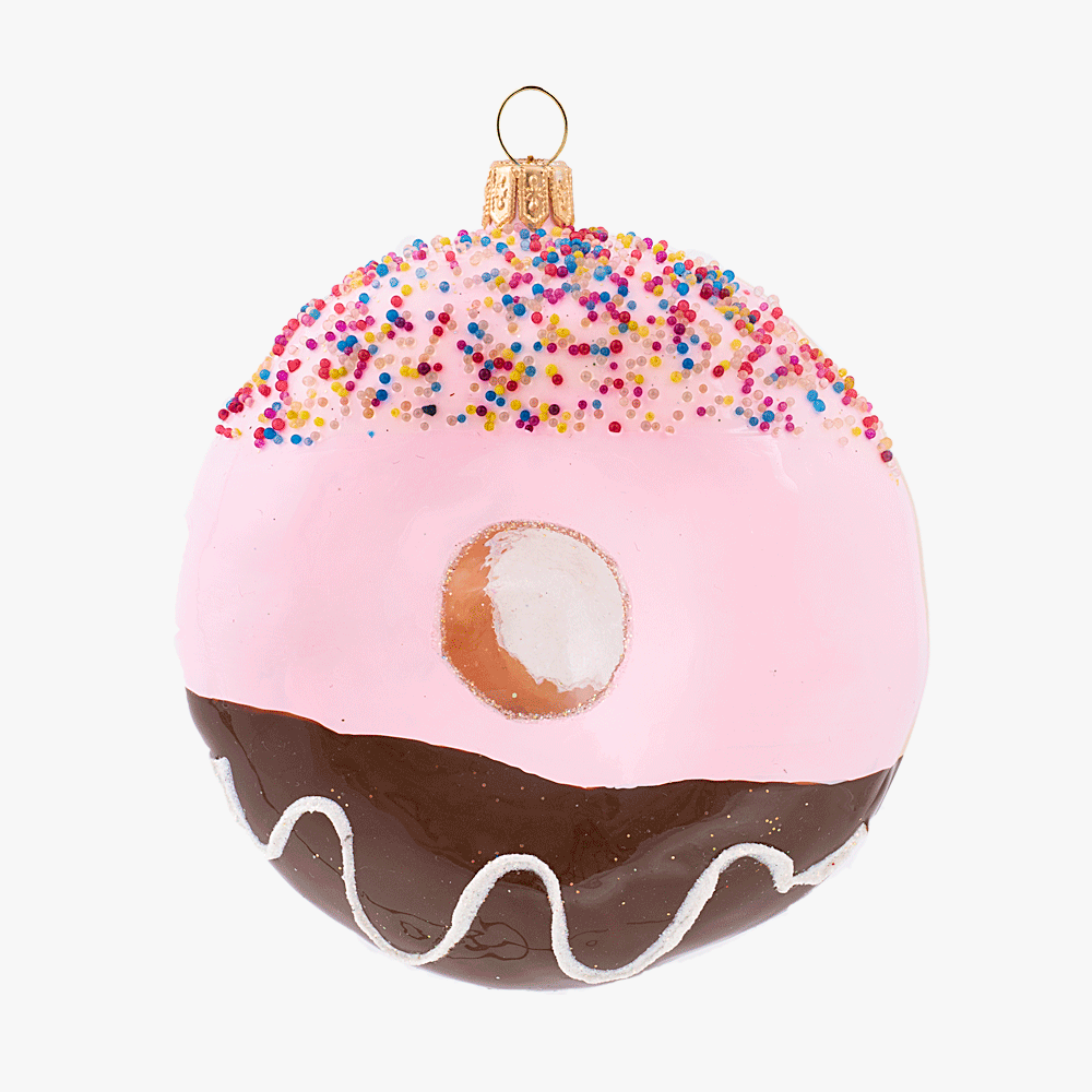 Strawberry Donut Decor - Sweet & Cute Donut Ornament for Home, Party, and Christmas Tree Decoration