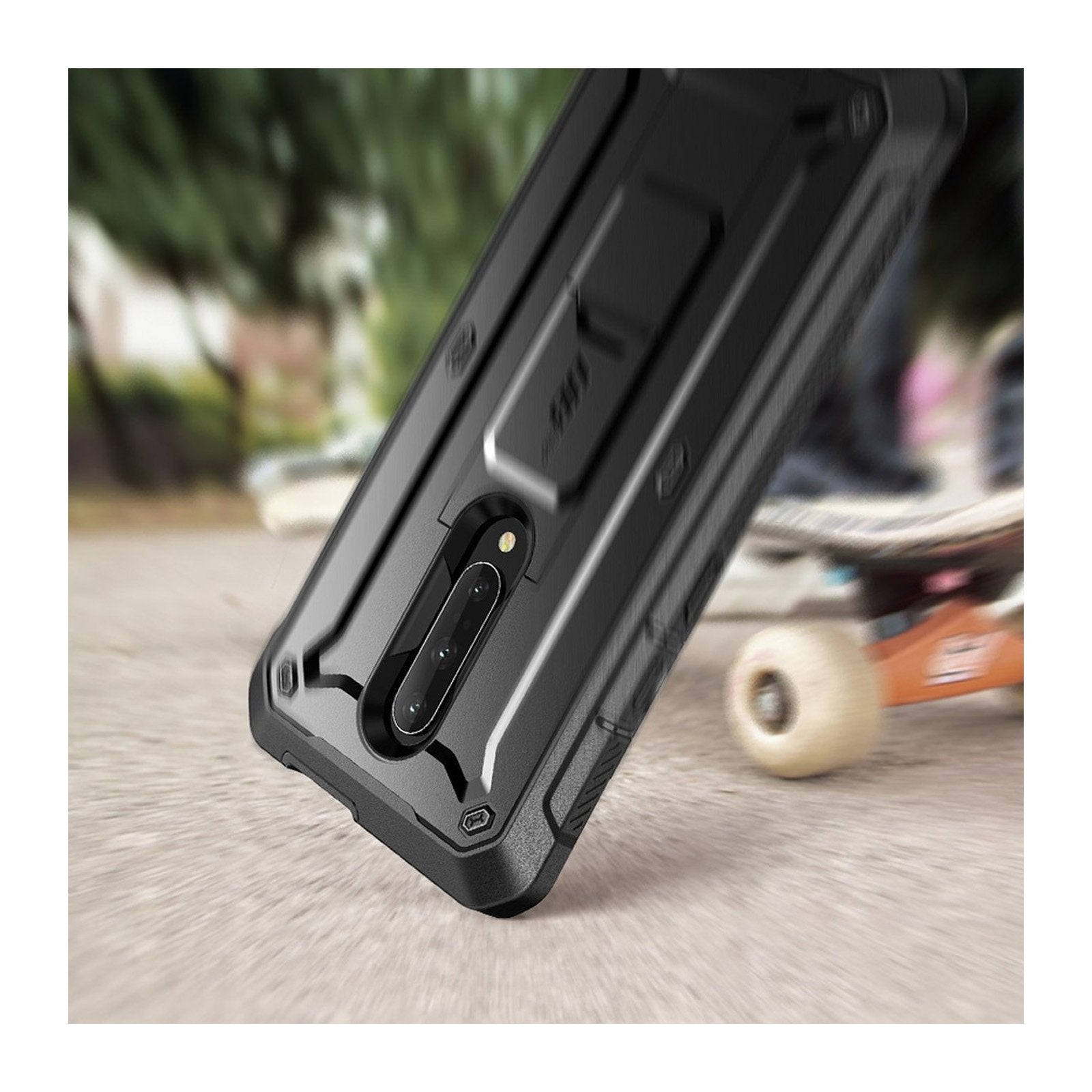 OnePlus 7 Pro Case - Unicorn Beetle Pro Rugged Full Body Protection Holster Cover with Belt Clip - Shockproof & Drop Proof for Outdoor Activities, Work & Travel (Black)
