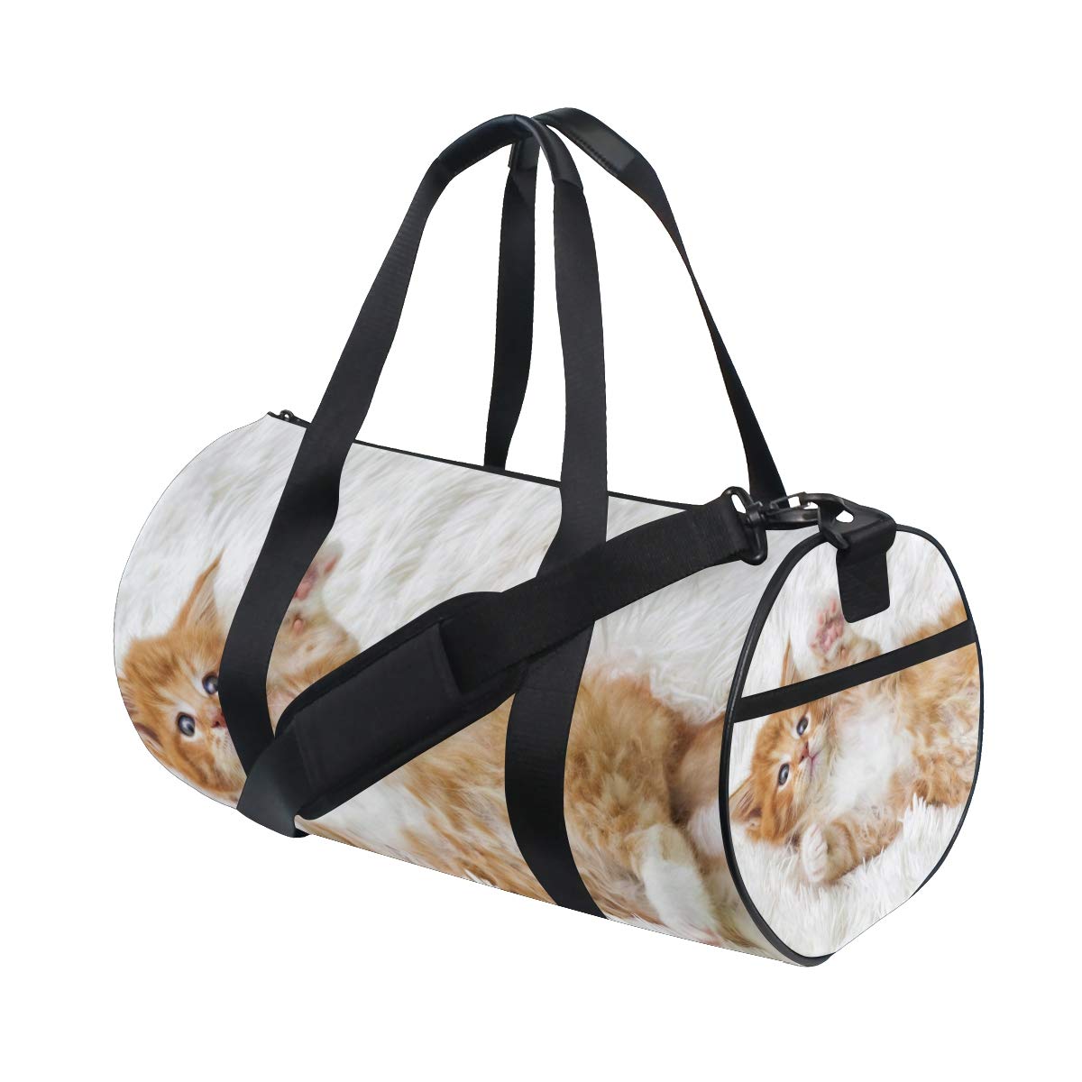 Gym Sports Duffel Bag for Men & Women - Large Maine Coon Cat Print Travel Bag for Workout, Yoga, Beach & Weekend Getaways