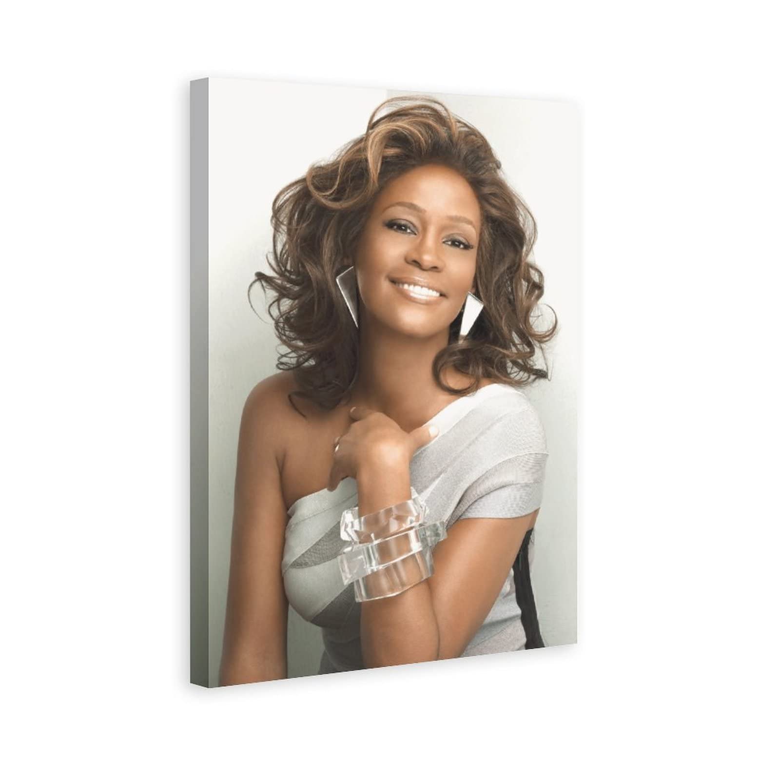 Whitney Houston Canvas Poster - Famous Singer & Beautiful Actor Wall Art Print for Living Room, Bedroom, Office Decor | Gift Idea for Music & Movie Fans