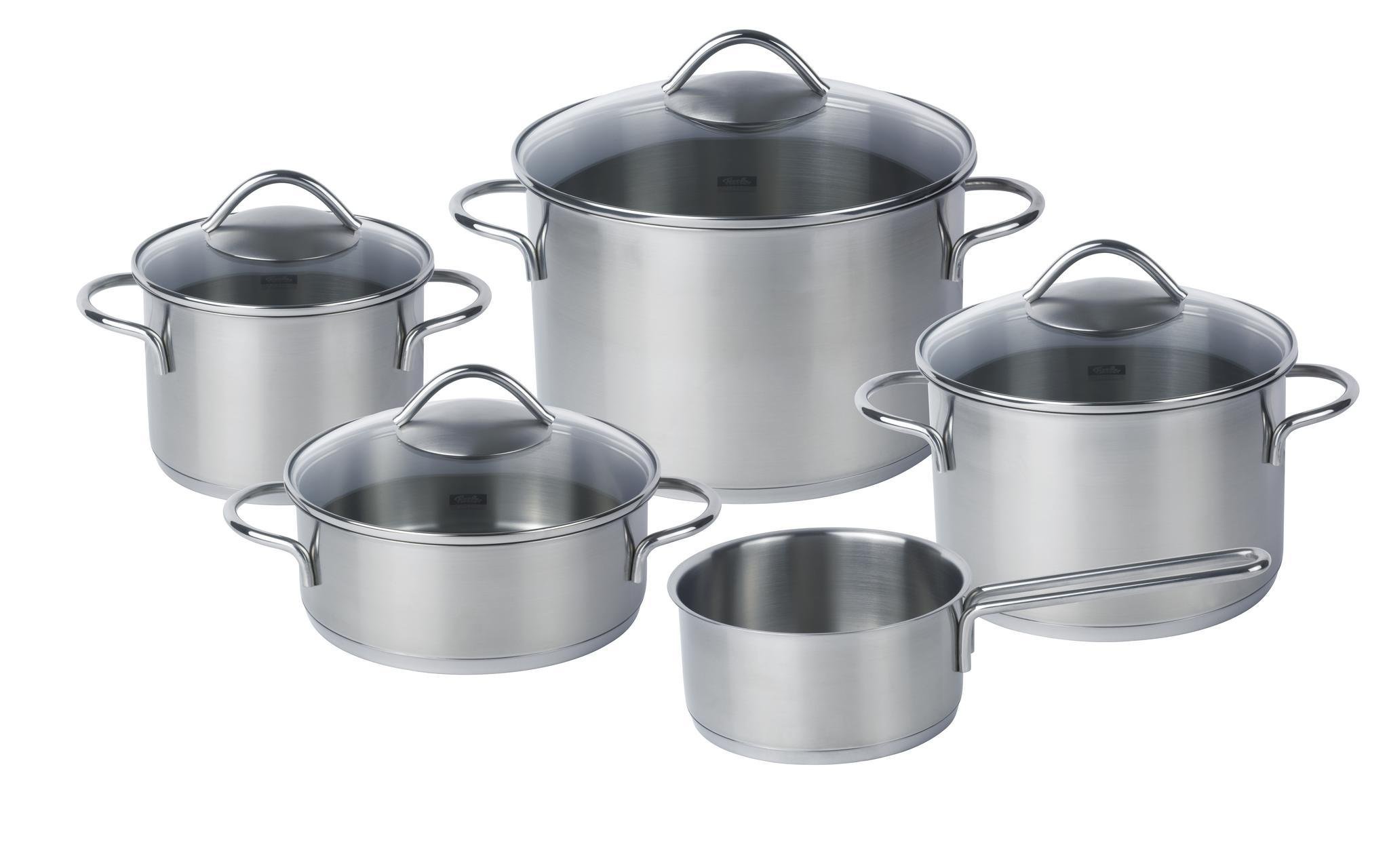 Fissler Vienna Induction Cookware Set - 5-Piece Stainless Steel Frying Pan & Cooking Pot with Casserole - Perfect for Home Kitchen & Professional Cooking