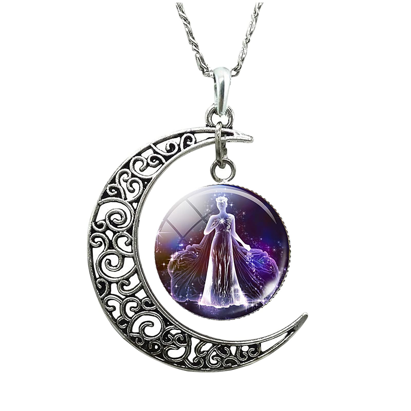 Moon Constellation Necklace for Women - Pearl Pendant Gift for Mom & Her | Birthday, Anniversary