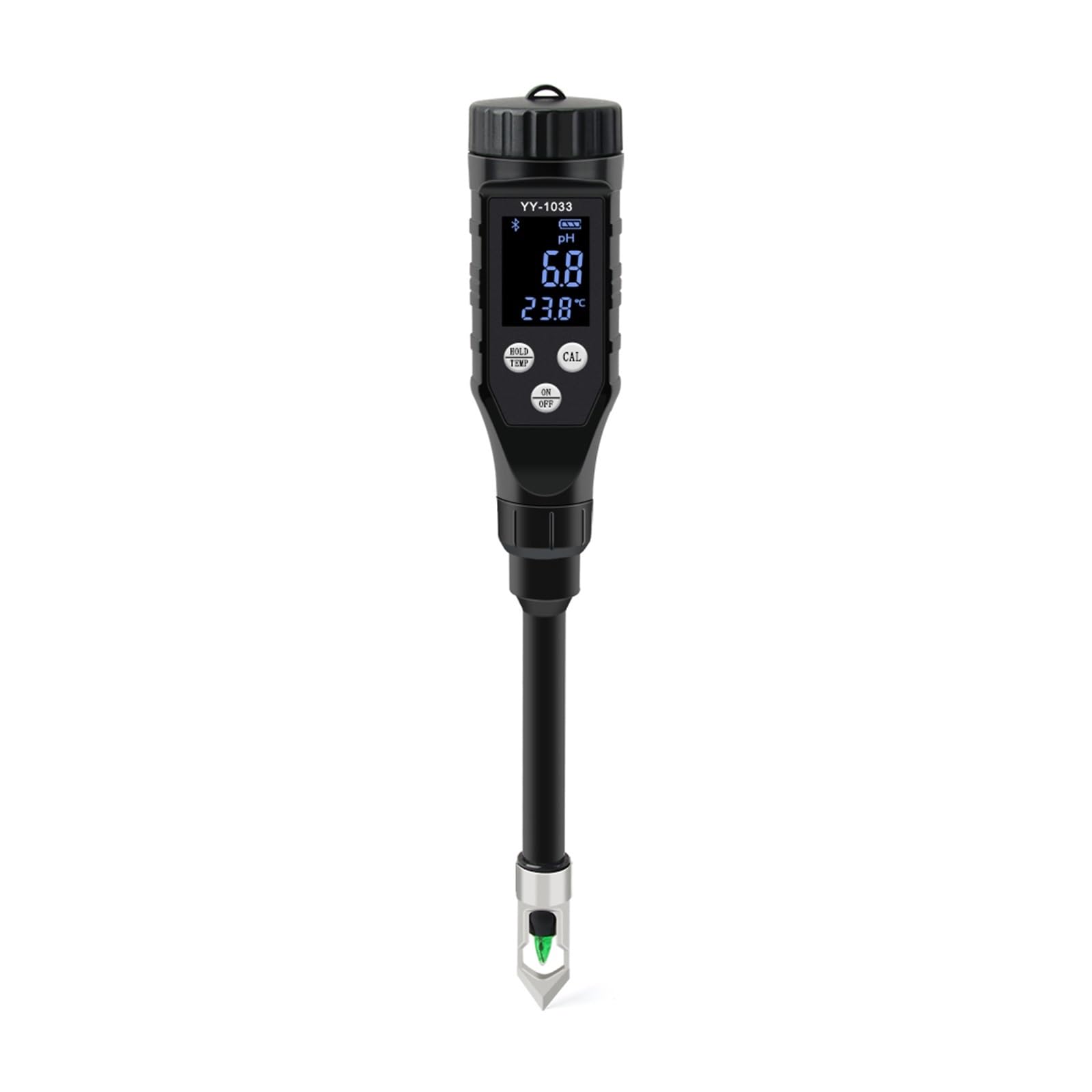 Smart Soil pH Meter 0.0-14.0 pH Tester with Temperature Sensor - Digital Soil Acidity Analyzer for Hydroponics, Garden, Farm & Water Testing - Perfect for Indoor Plants, Lawn Care and Agriculture