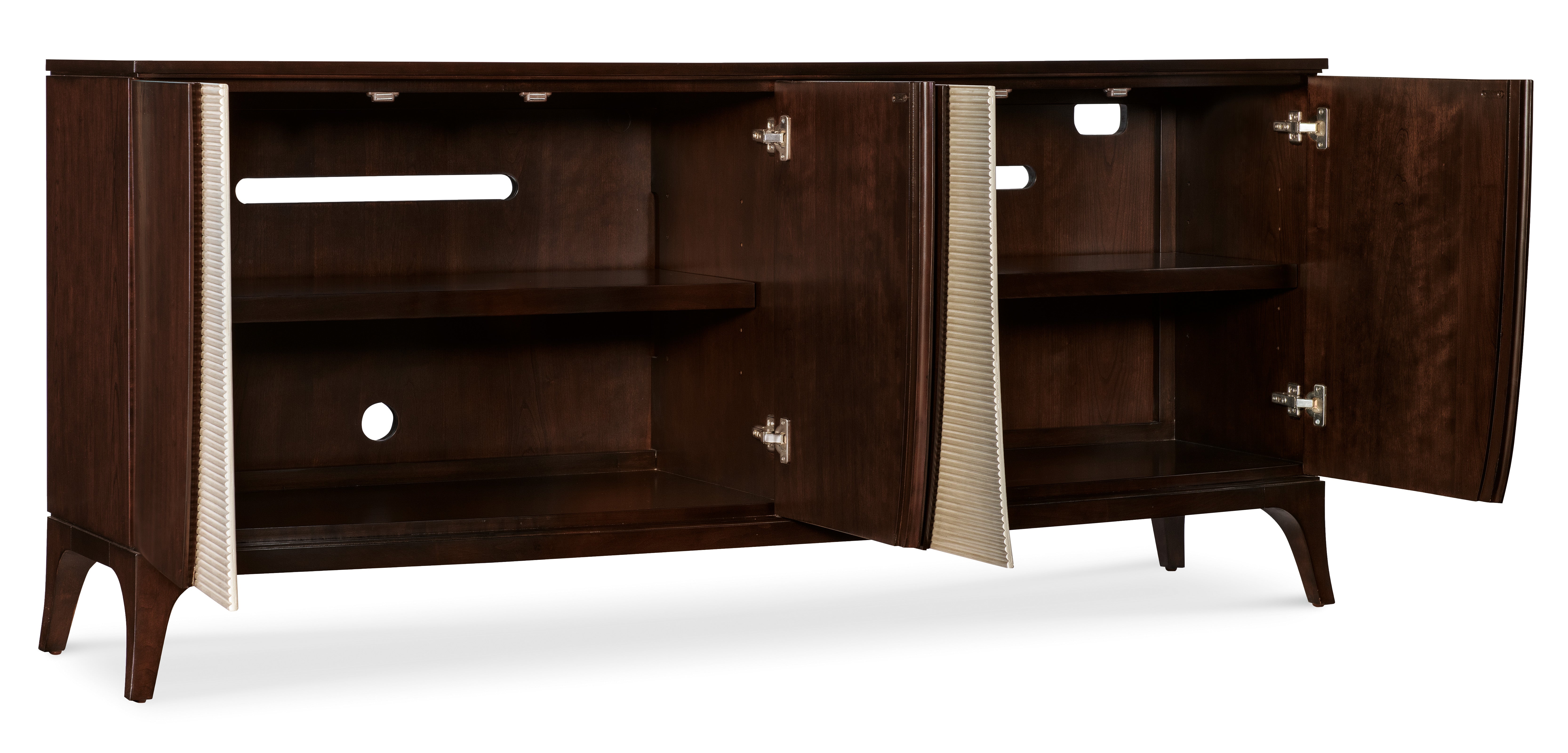 Bella Donna Entertainment Credenza - Stylish TV Stand with Storage for Living Room, Home Theater & Gaming Setup - Modern Media Console for TV, DVD Player & Streaming Devices