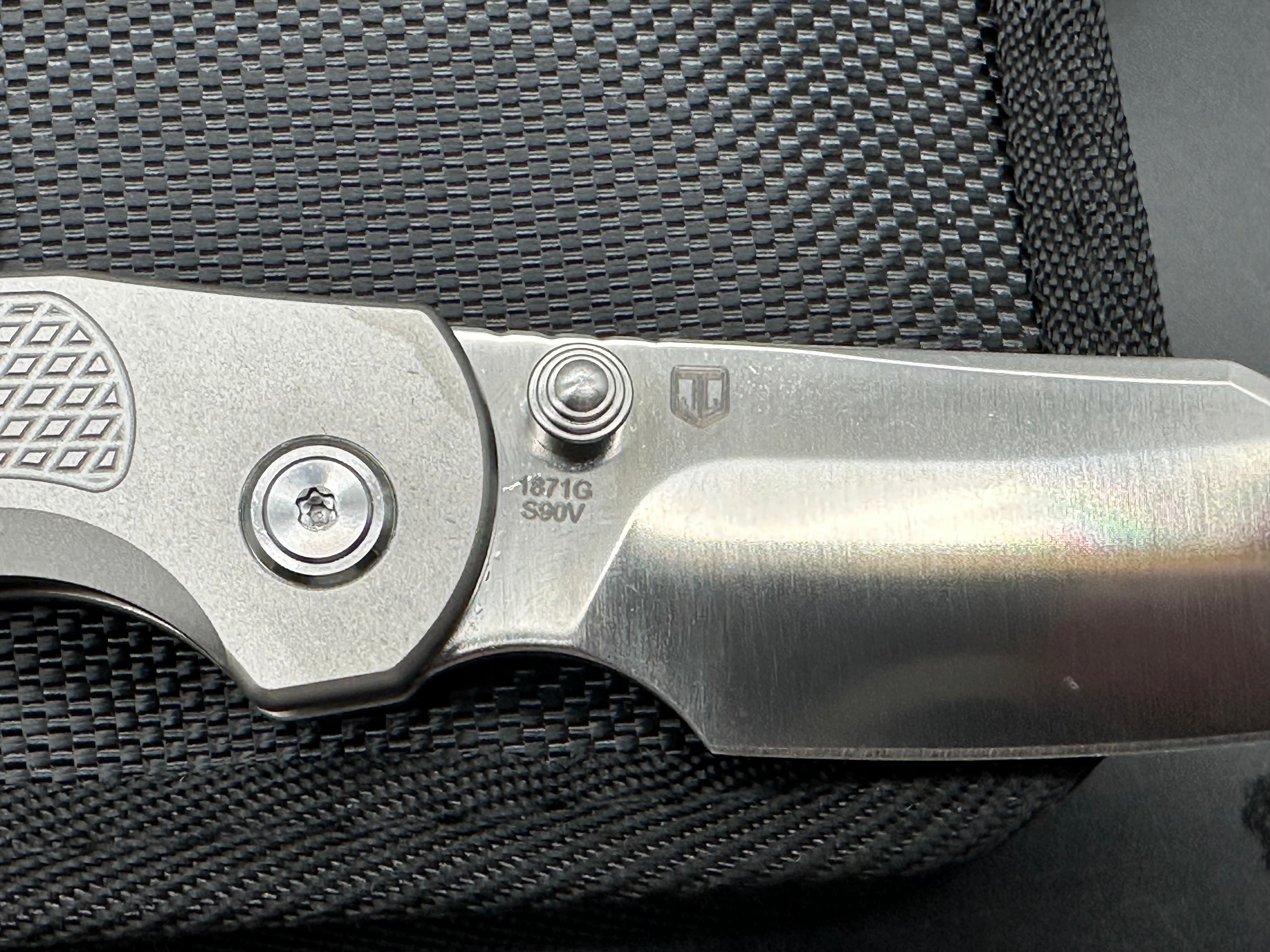 ARTISAN CUTLERY CLEO ATZ 1871G Folding Knife - CPM S90V Premium Steel Blade & Titanium Handle - EDC Pocket Knife for Camping, Hiking & Outdoor Survival