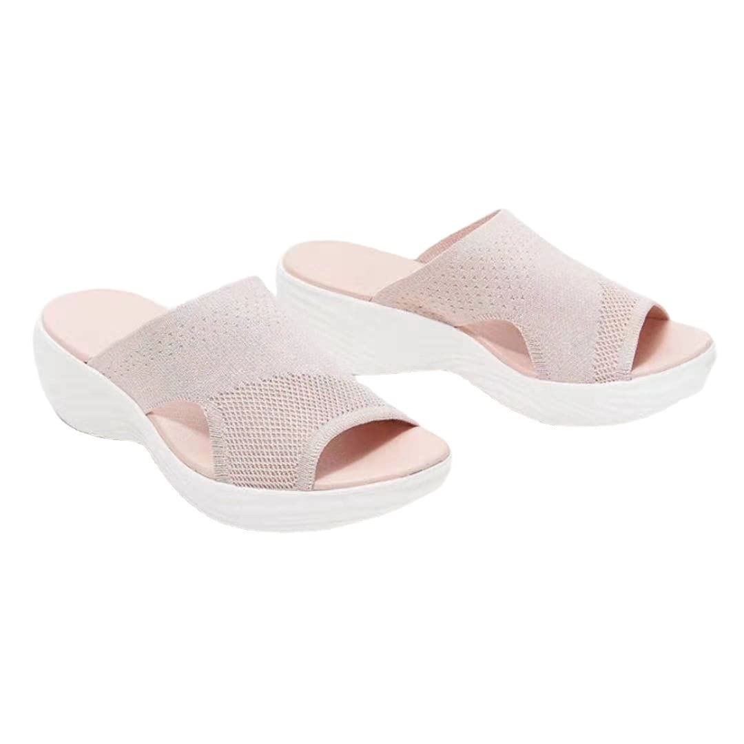 Women's Orthopedic Stretch Sandals - Open Toe Breathable Platform Beach Slippers - Washable Comfort Shoes for Women (Size 4-12) | Perfect for Summer, Beach, Pool, and Casual Wear