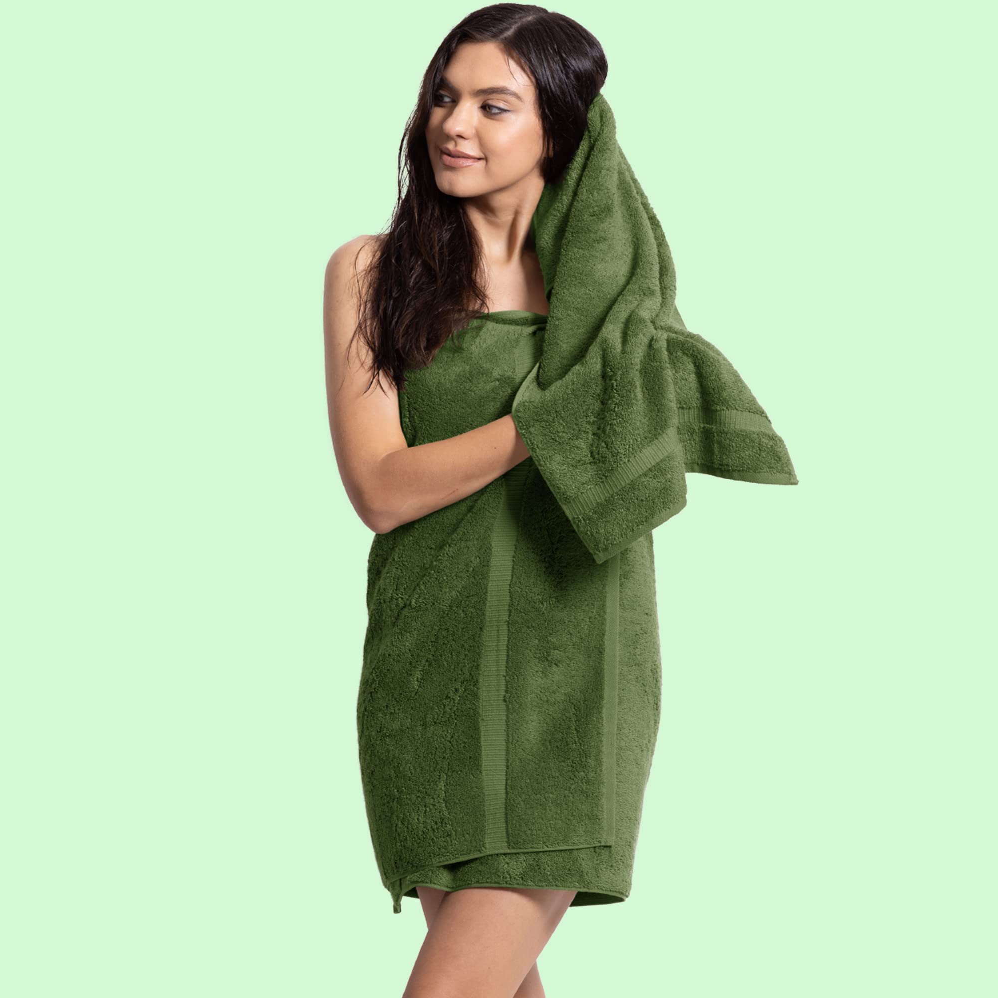 Premium 100% Cotton Turkish Bath Towels Set - 4-Piece 16