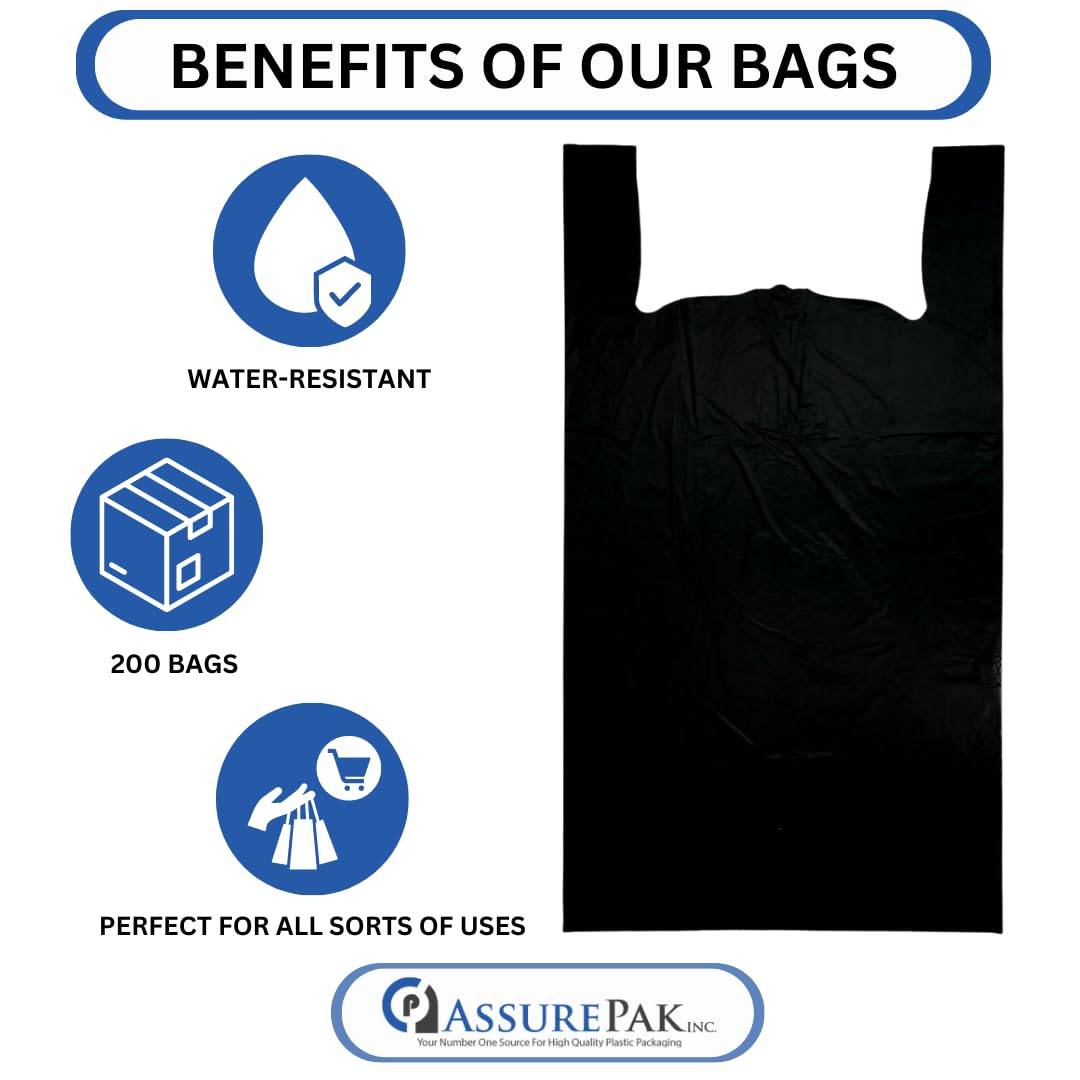 Heavy Duty Super Jumbo Unprinted T-Shirt Bags - 20
