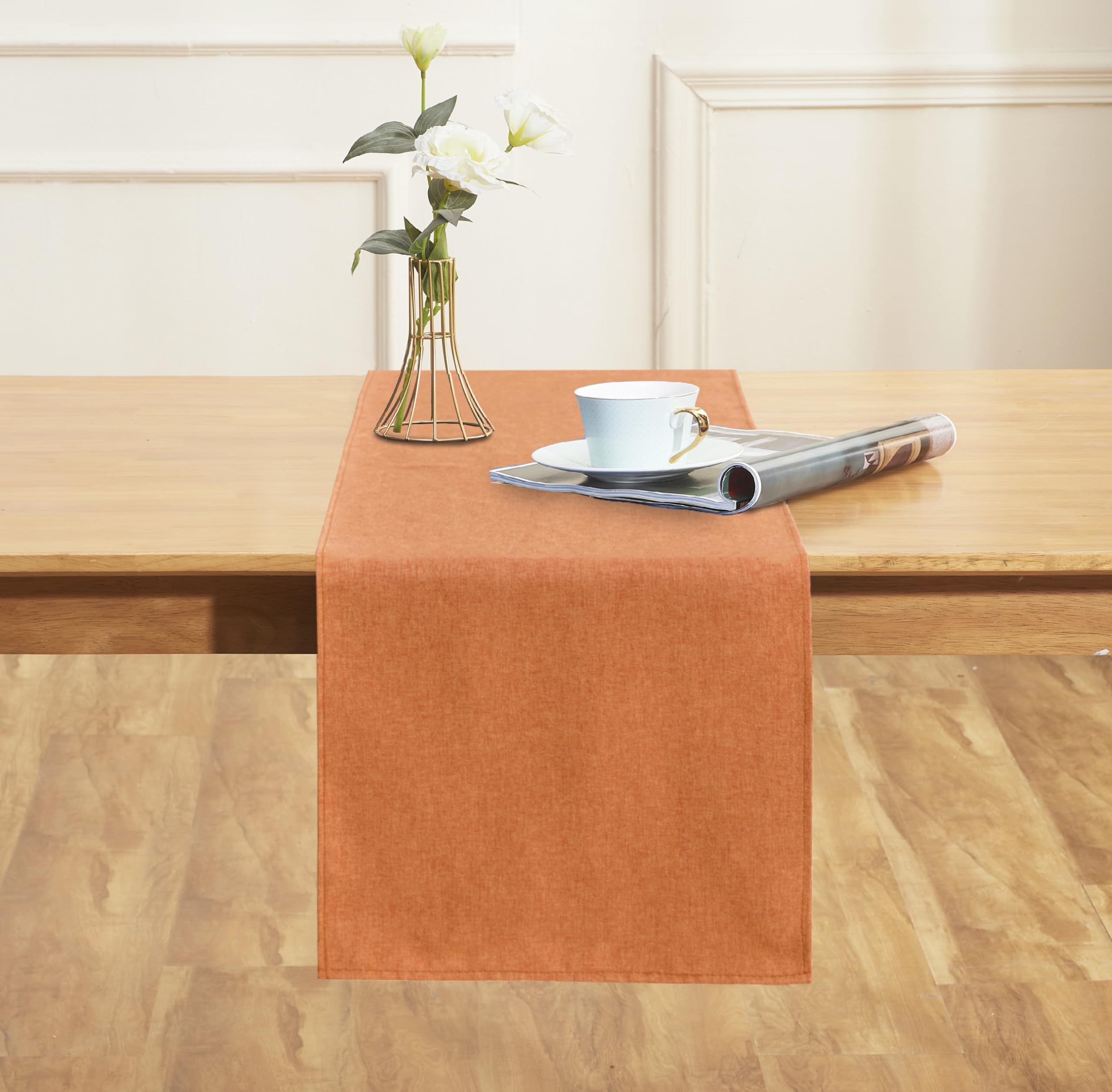 Farmhouse Style Cotton Linen Table Runner 13