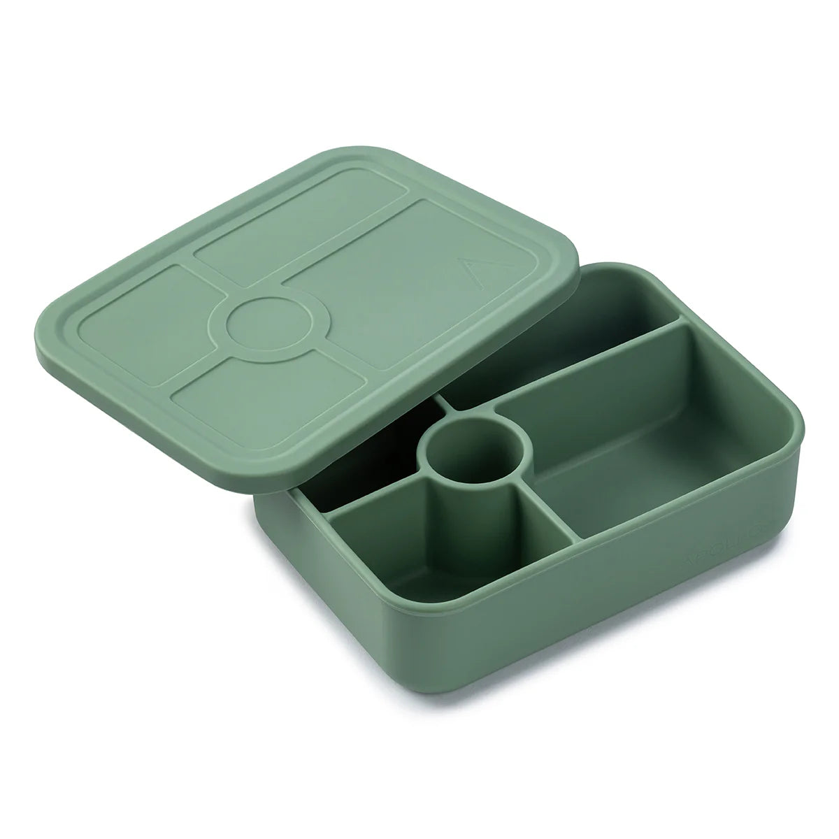 Apollo 5-Piece Rectangle Silicone Bento Box Set - Eco-Friendly, Leak-Proof Food Storage Container for Lunch, Meal Prep & On-the-Go (Sage Green) | Perfect for Office, School, Picnics & Travel