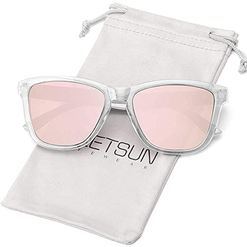 Clear Frame / Pink Mirrored Lens