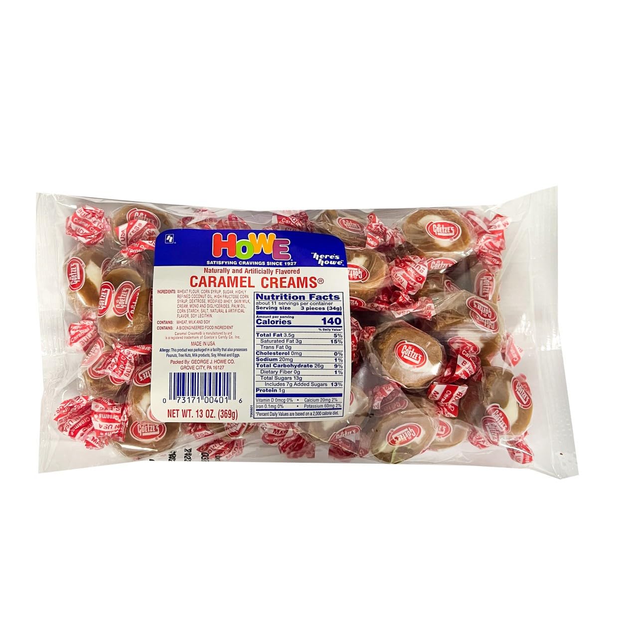 Howe Original Caramel Creams - 2 Pack (13 oz Each) | Classic Soft Caramel Candy for Gifting, Parties & Dessert Toppings