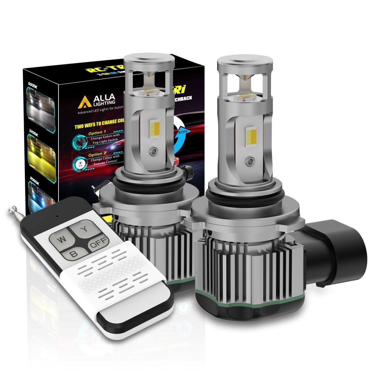 9006 HB4 LED Switchback Bulbs - White, Yellow, Blue Fog Lights for Cars & Trucks | Durable & Bright for Daytime Running & Night Driving