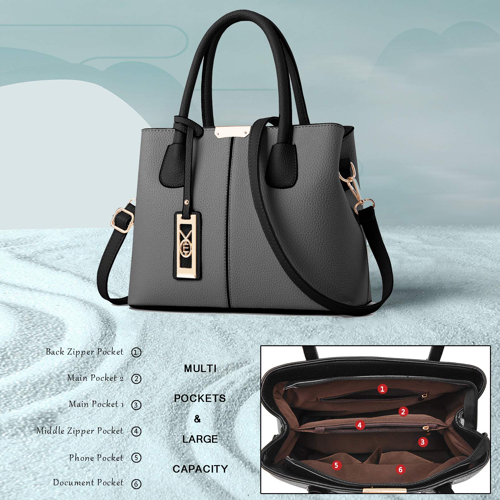 Stylish Women's Purses & Handbags - Fashion Shoulder Tote Bags & Top Handle Satchels for Work, Travel & Everyday Use