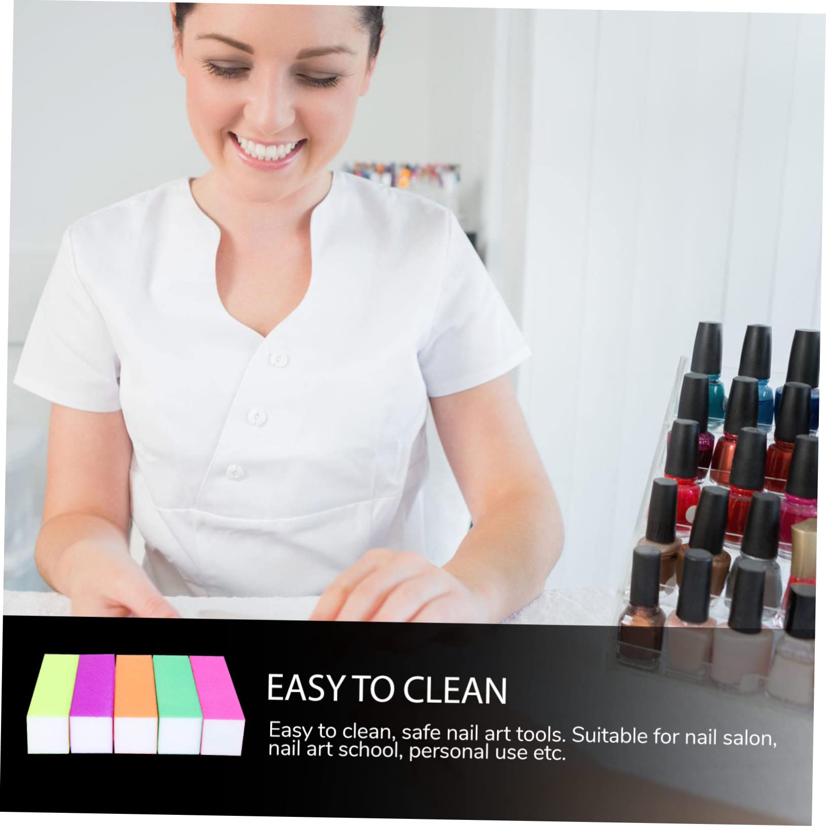 Professional Nail Files Set - High Elastic Nail Buffer Blocks for Manicures & Pedicures - Random Colors - Perfect for Salon, Home Use & DIY Nail Care