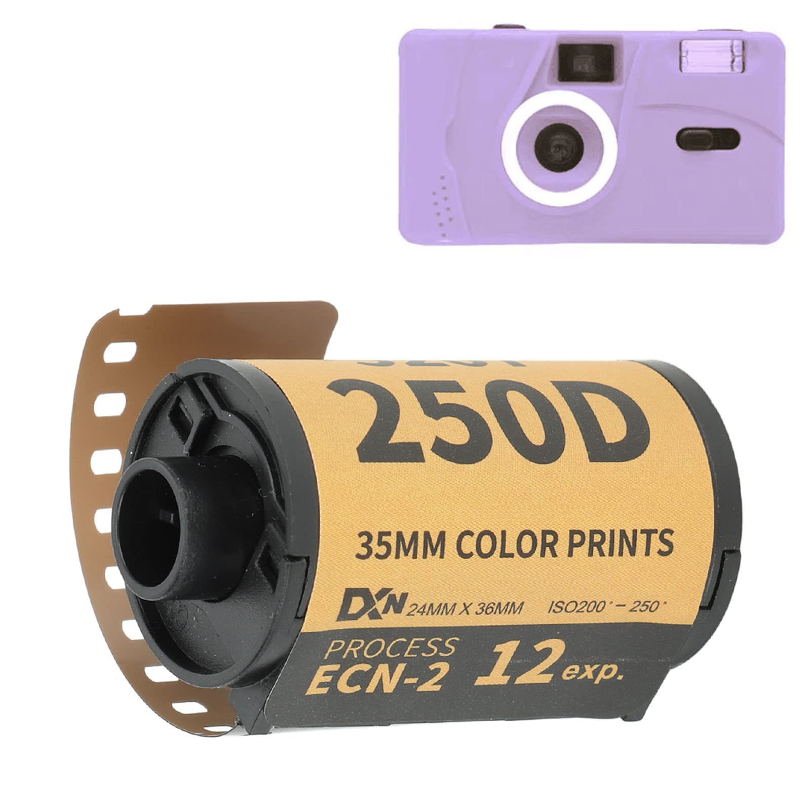 Professional 35mm Color Print Film - High Definition, Wide Exposure Range, High Contrast (200-250 ISO) - 8 Sheets for 135 Cameras - ECN-2 Process (12 Exposures) - Perfect for Portrait, Landscape & Street Photography