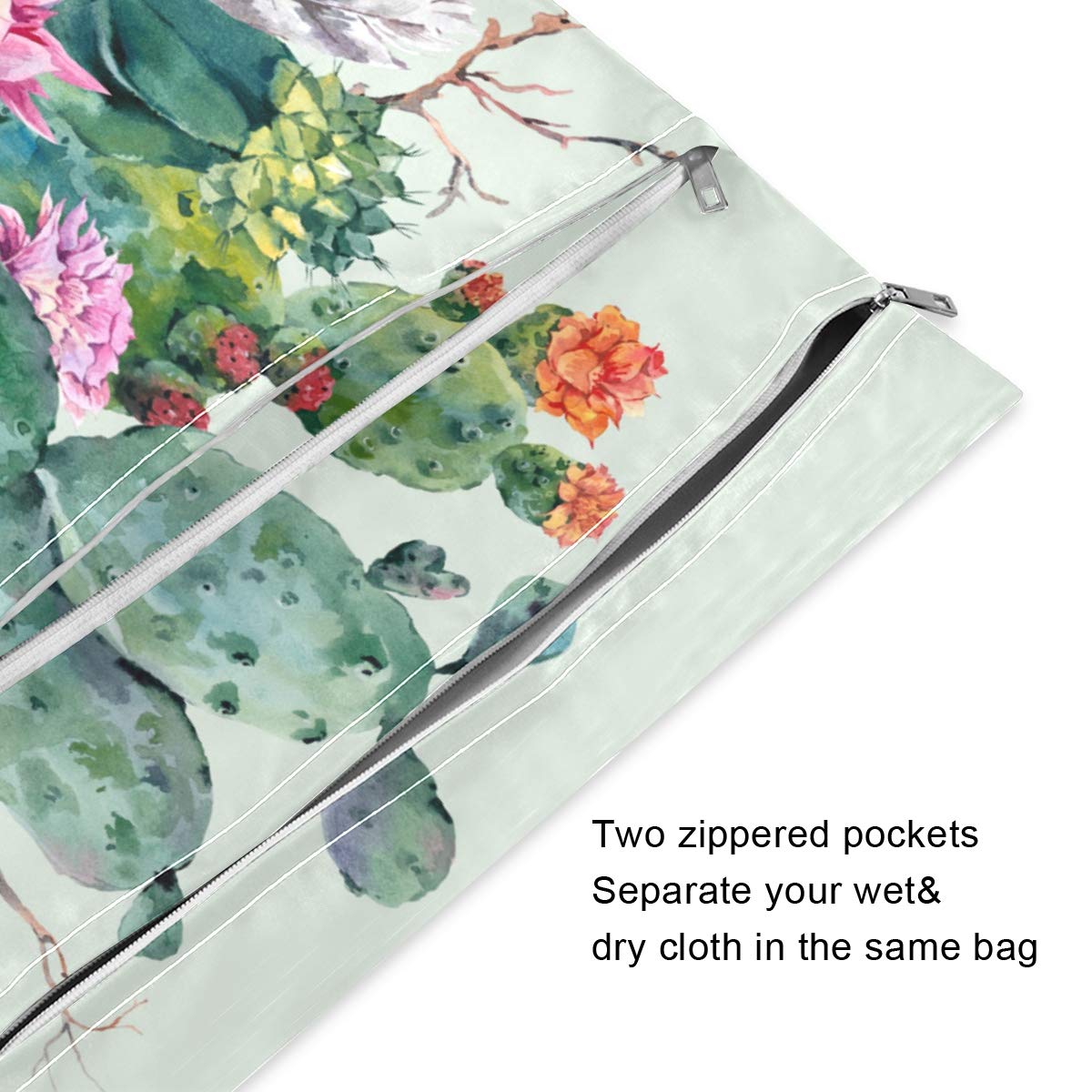 Waterproof Wet Dry Bag for Cloth Diapers & Swimsuits - 2 Pack Reusable Water-Resistant Storage Bags for Travel, Beach, Gym & Baby Essentials - Perfect for Wet Clothes, Toiletries & Swim Gear