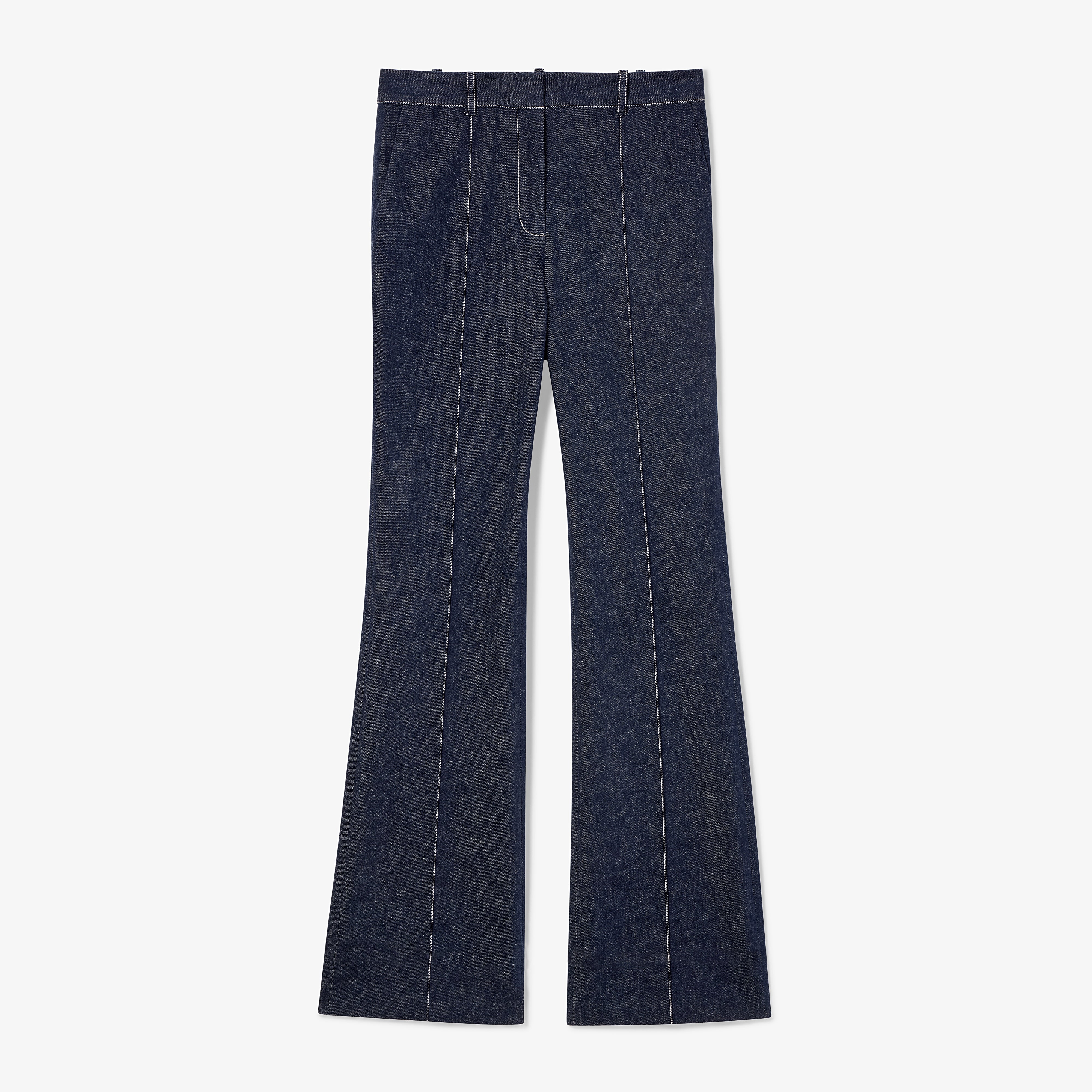 Vintage '70s Rowe Stretch Denim Jeans in Midnight Wash - Retro High Waisted Flare Pants for Women, Perfect for Casual Outfits & 70s Theme Parties