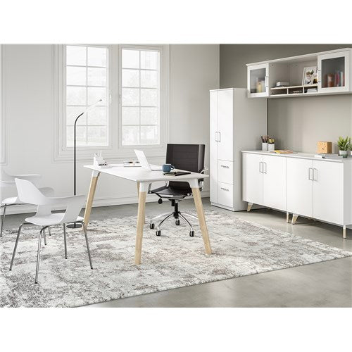 Safco Bandi Polypropylene Shell Stack Chair - Set of 2, Durable & Lightweight for Office, Classroom, or Event Seating